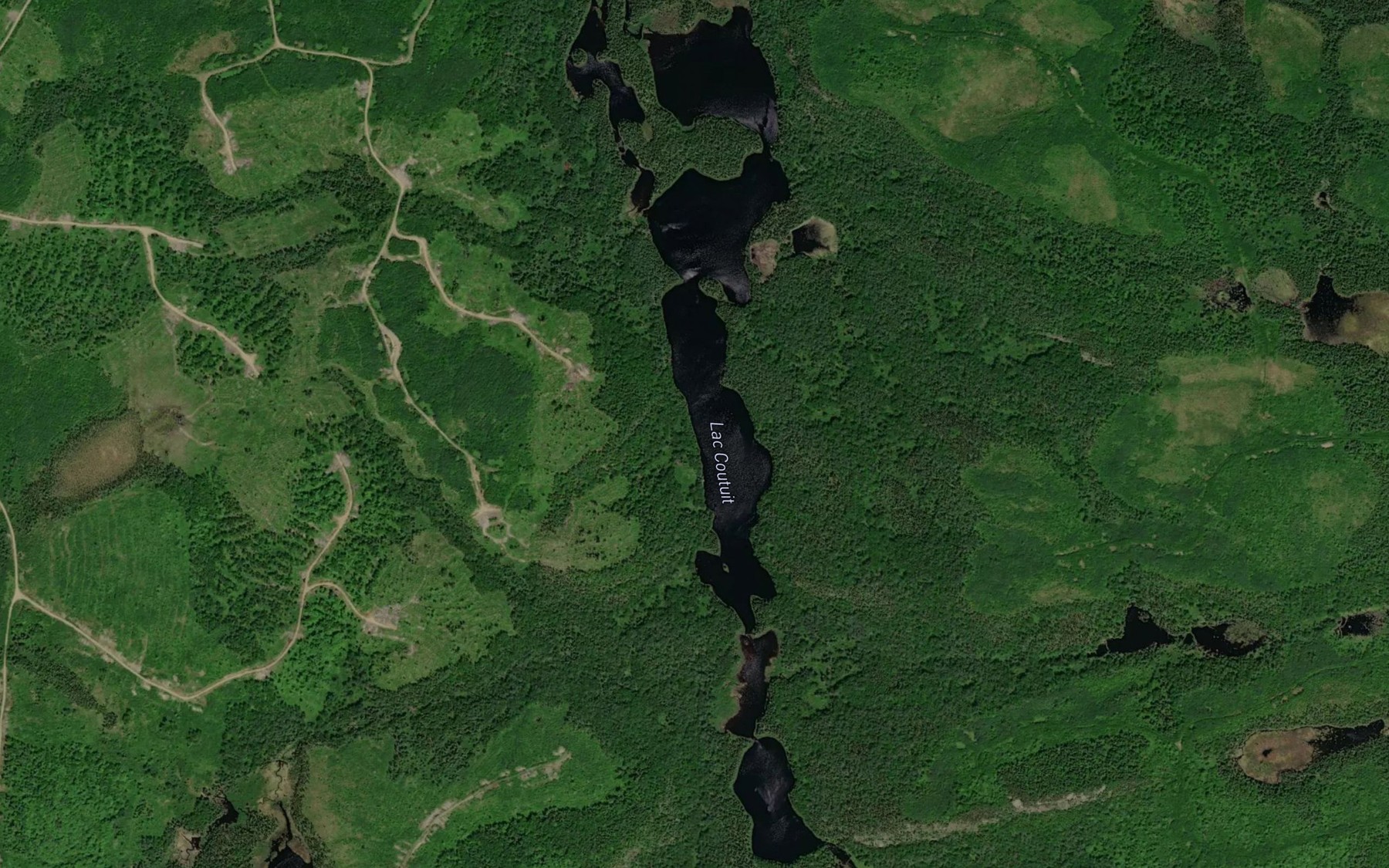 Satellite map of the Lac Coutuit