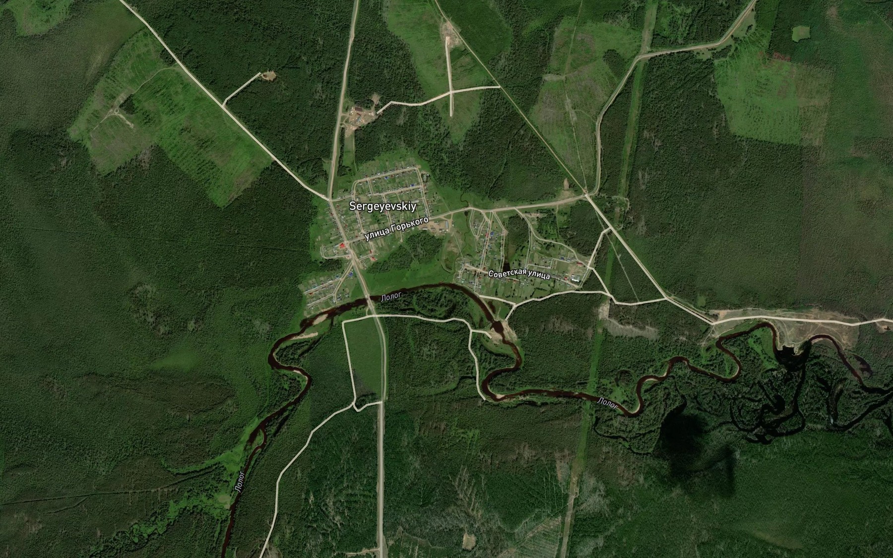 Satellite map of the Bol'shaya Par'ya