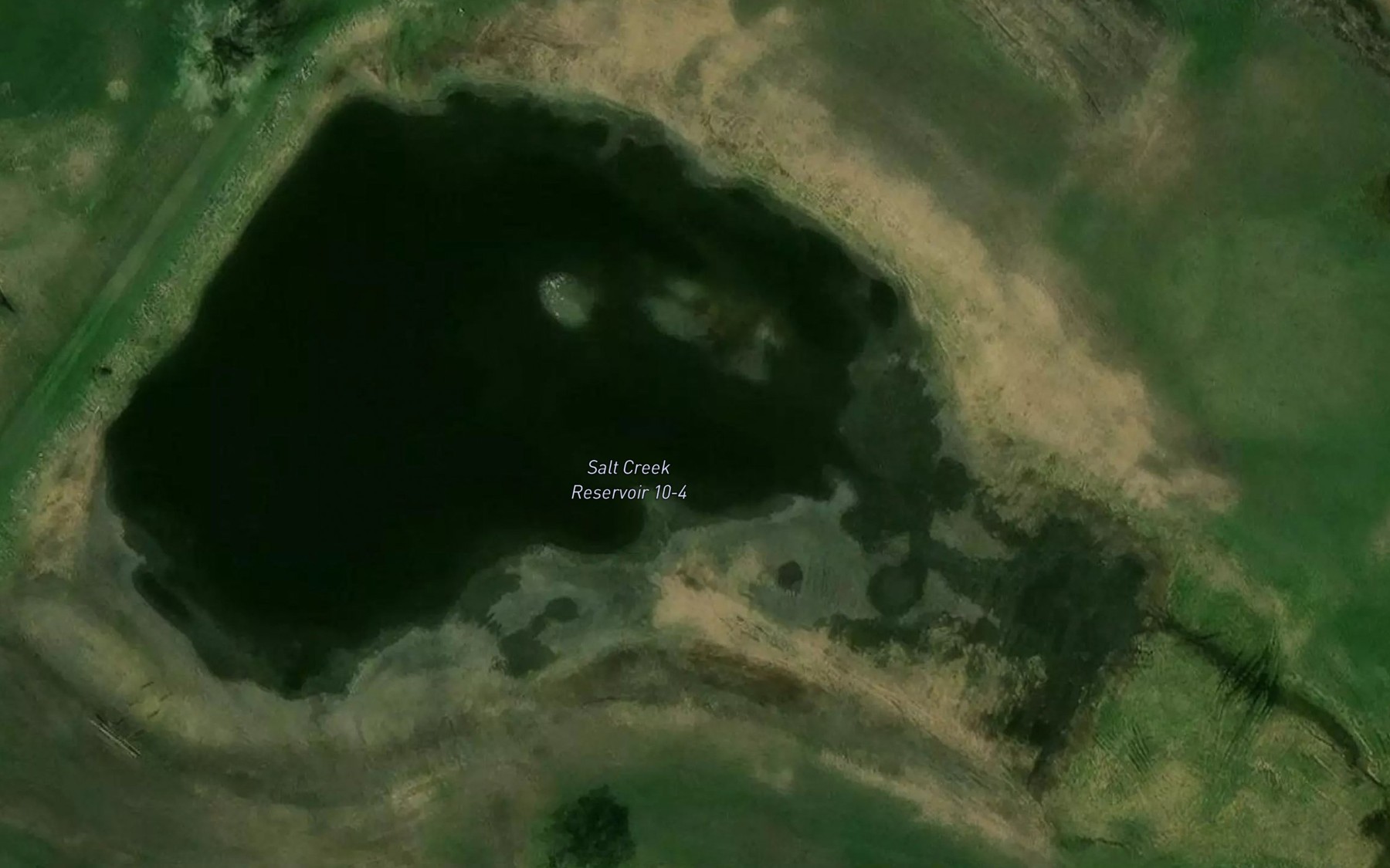 Satellite map of the Salt Creek Reservoir 10-4