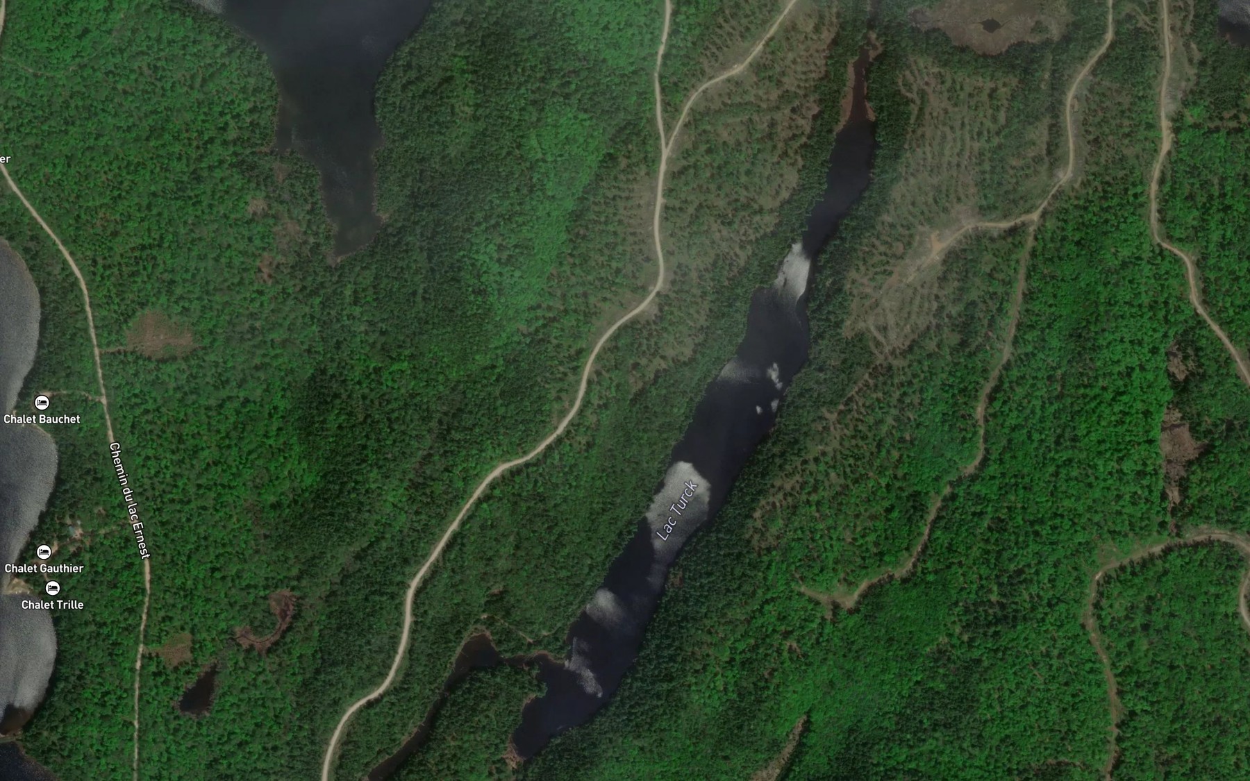 Satellite map of the Lac Turck
