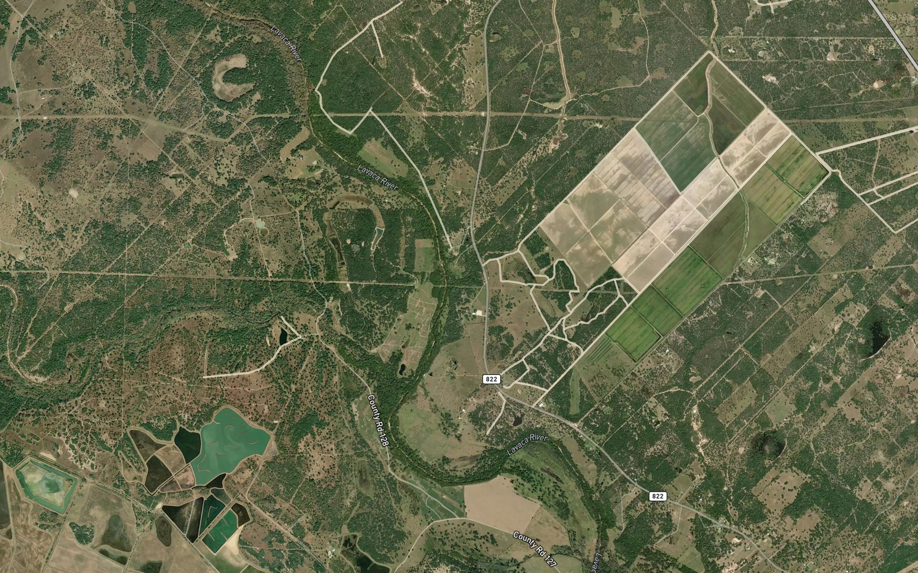 Satellite map of the Beard Branch