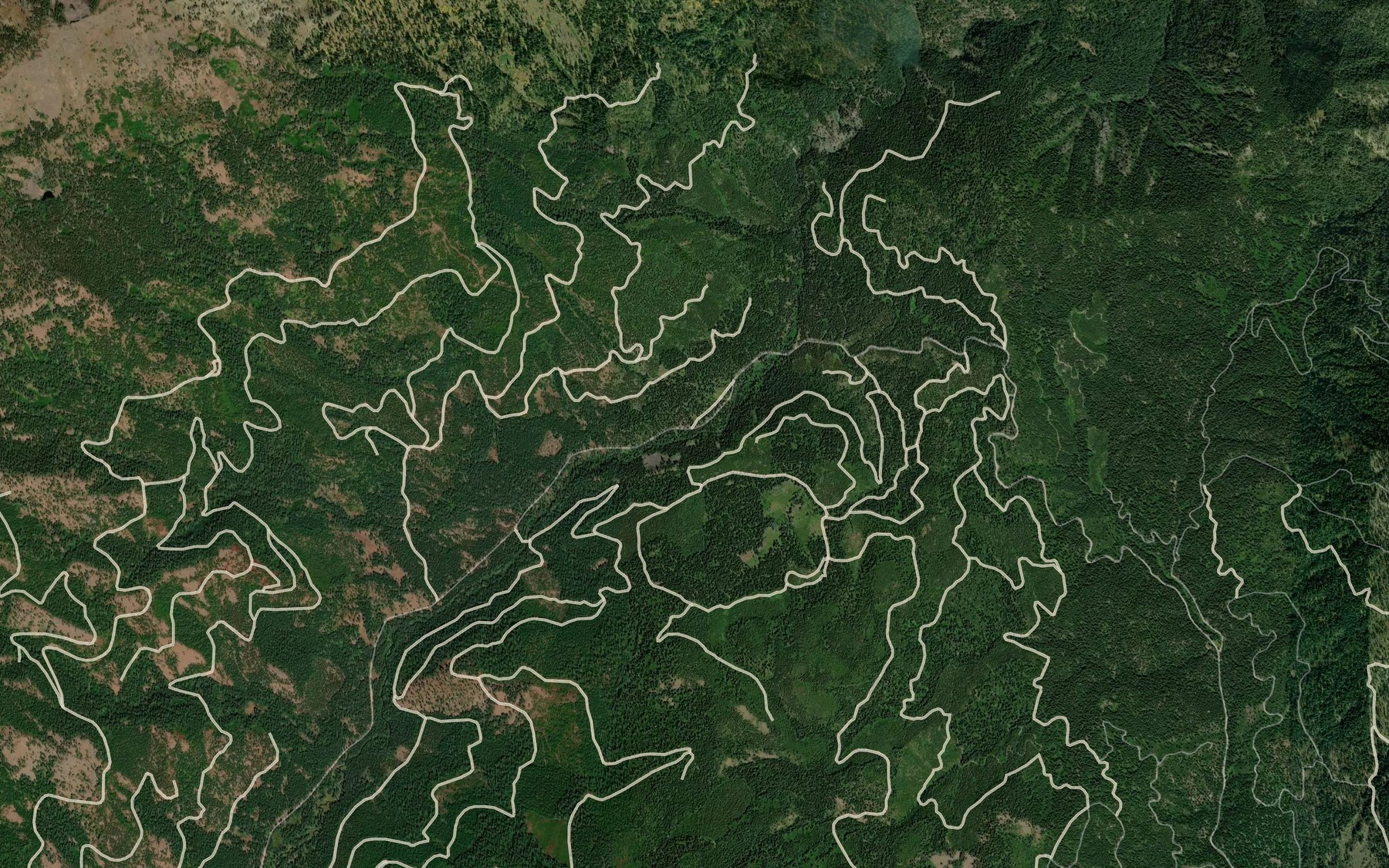 Satellite map of the Cold Springs Creek