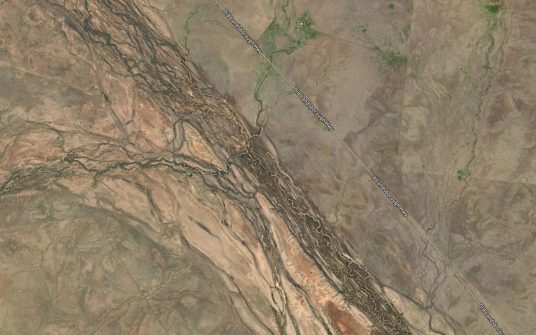 Satellite map of the Crescent Creek