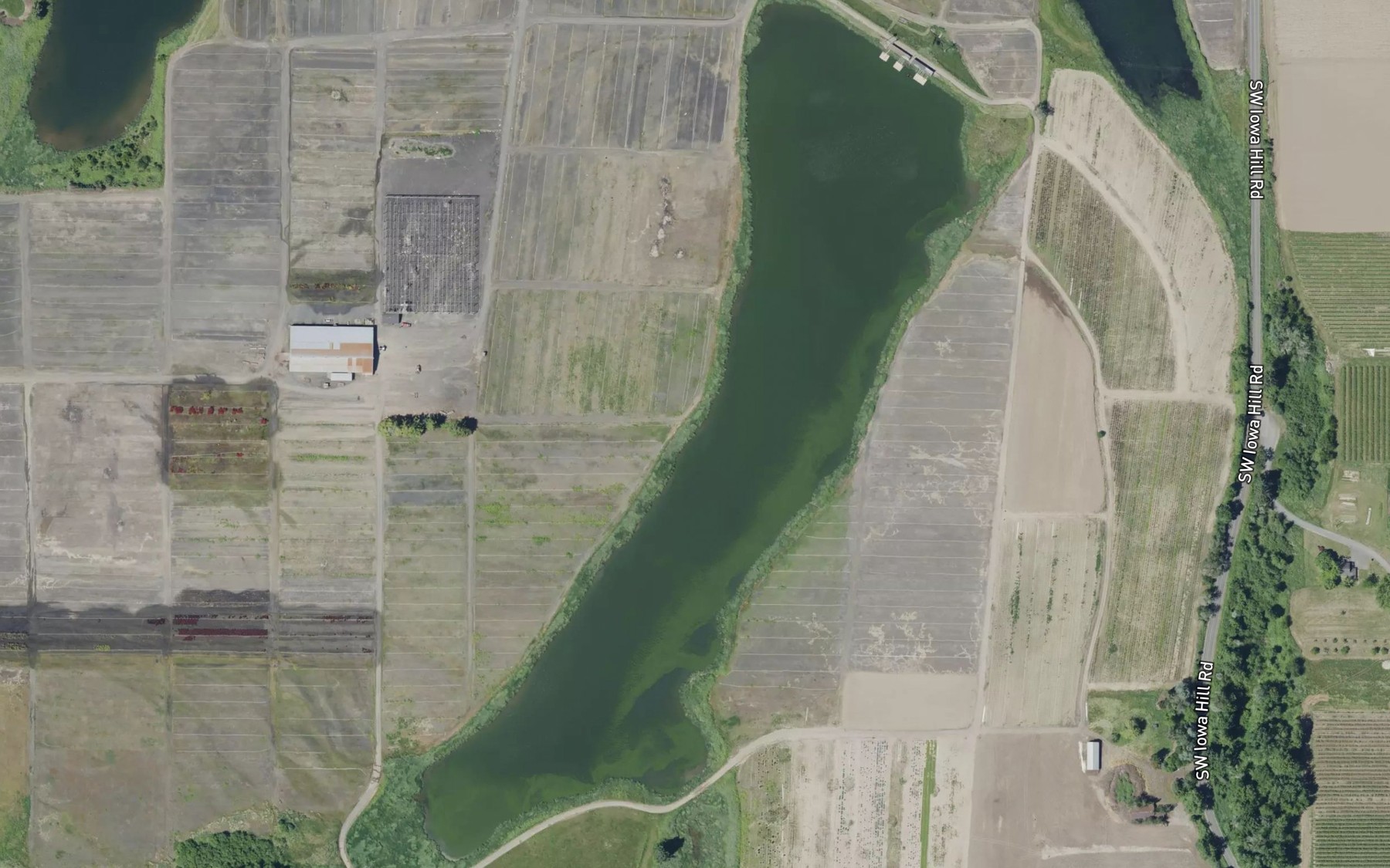 Satellite map of the Walters Reservoir