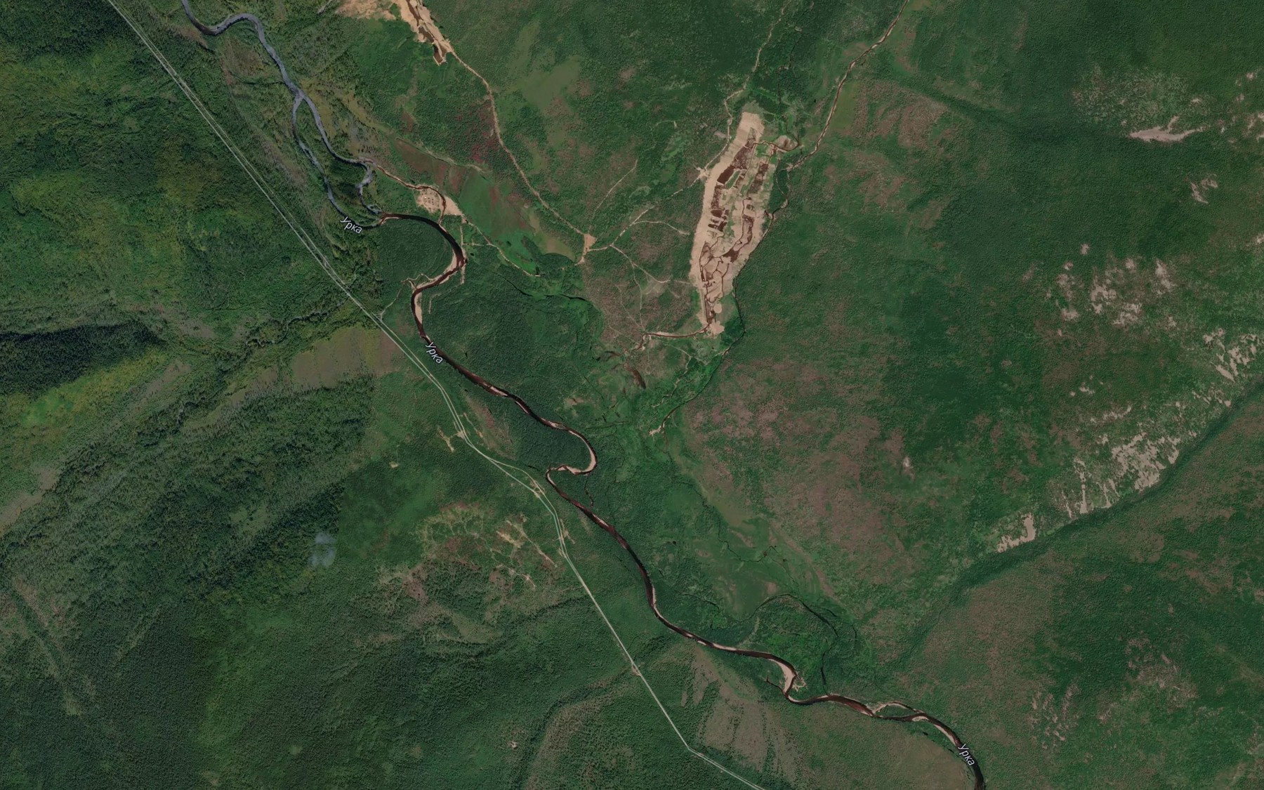 Satellite map of the Malaya Urka