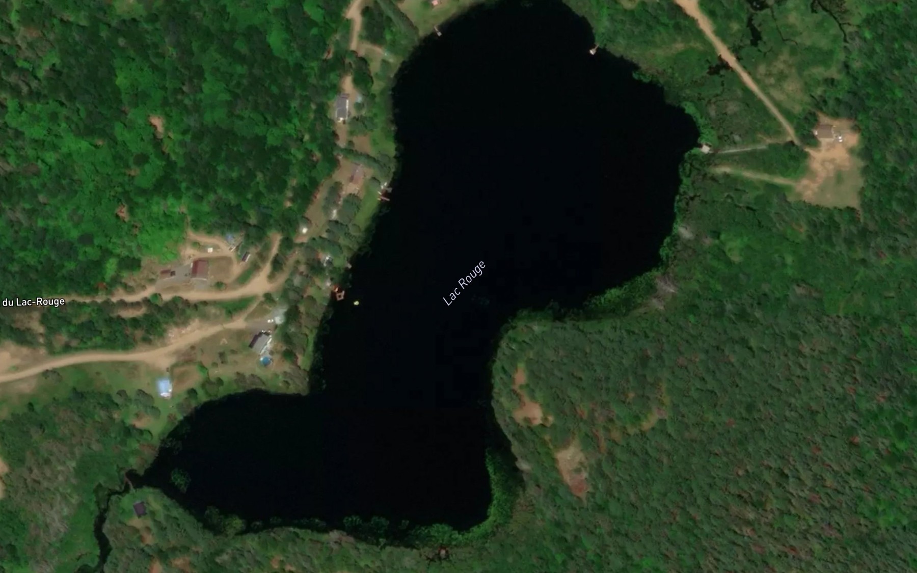 Satellite map of the Lac Rouge