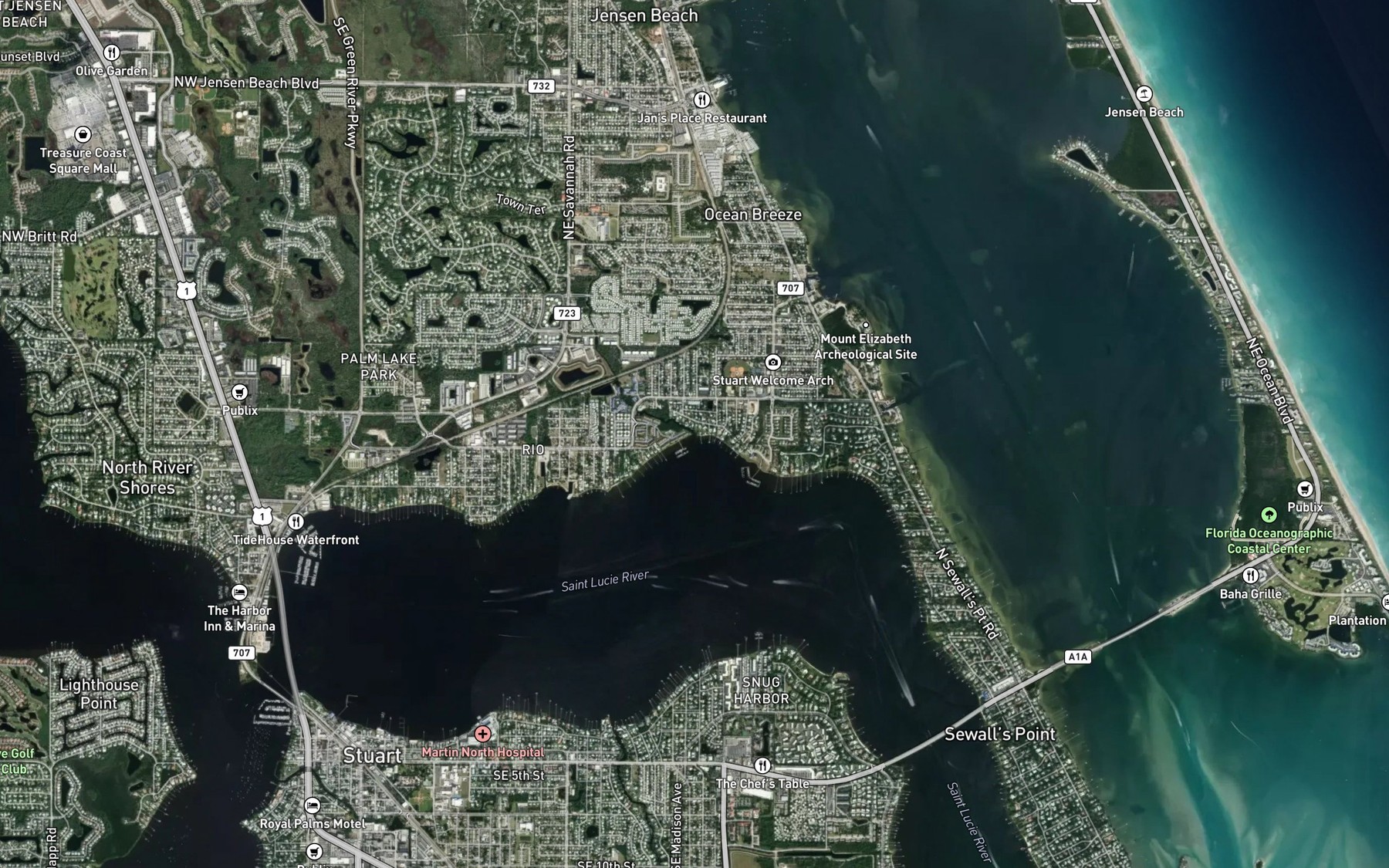 Satellite map of the Warner Creek