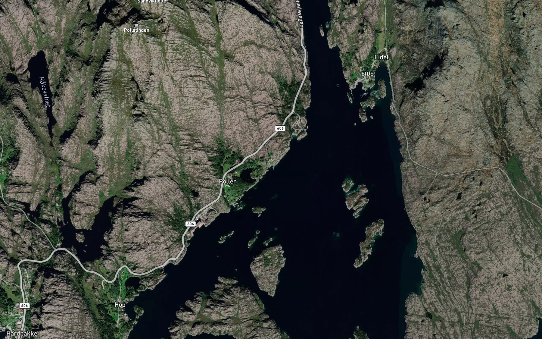 Satellite map of the Pollevika