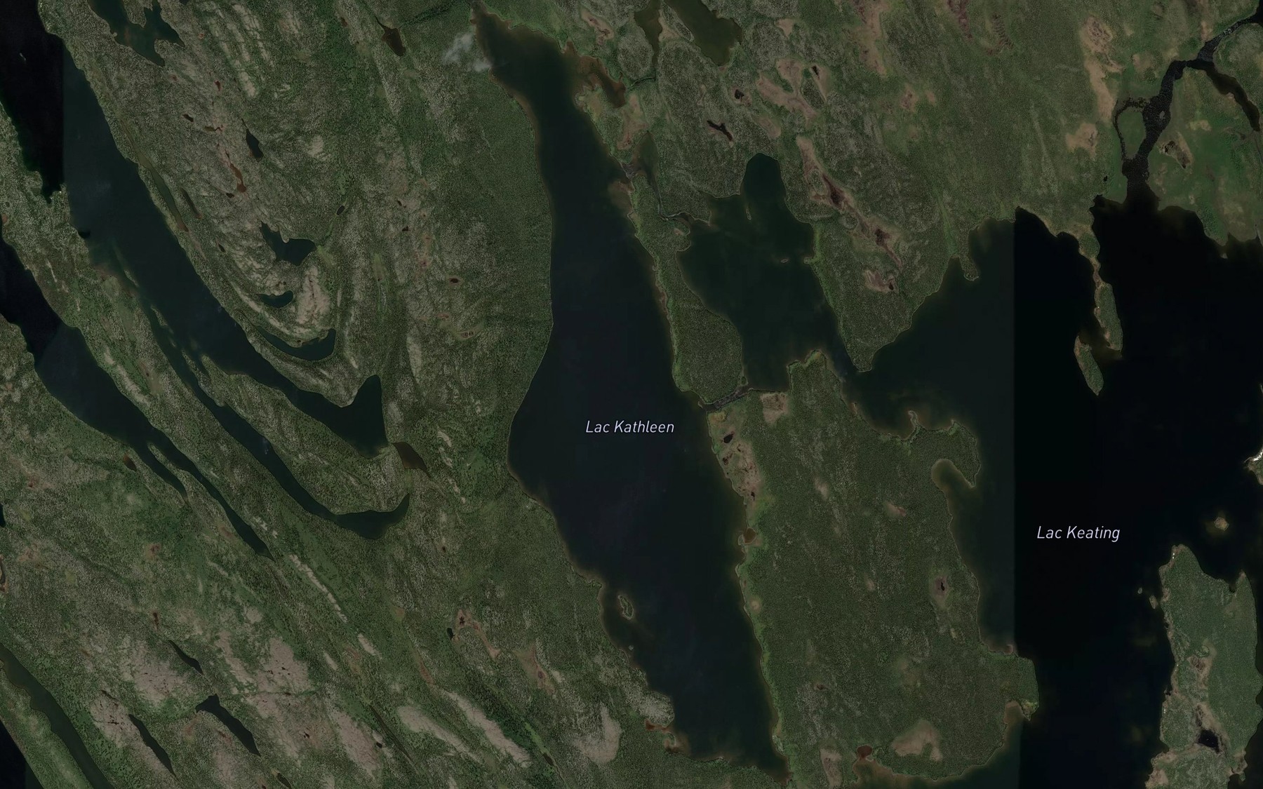 Satellite map of the Lac Kathleen