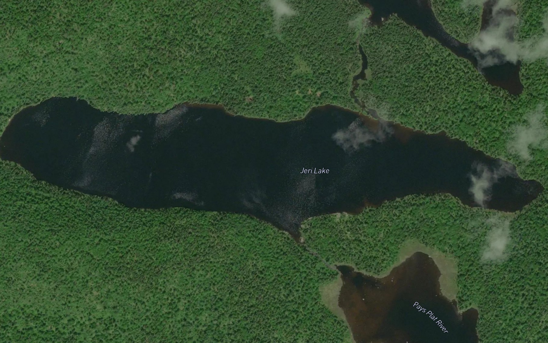 Satellite map of the Jeri Lake