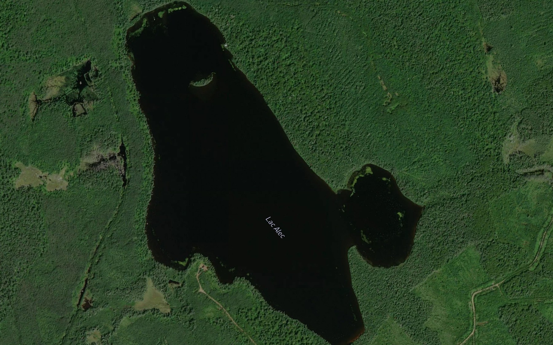 Satellite map of the Lac Alec