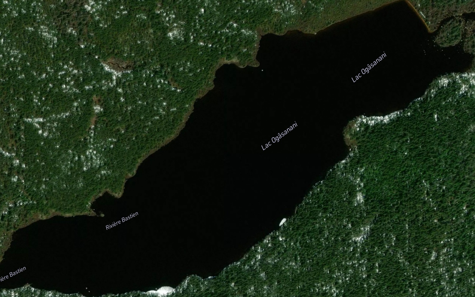 Satellite map of the Lac Ogasanani