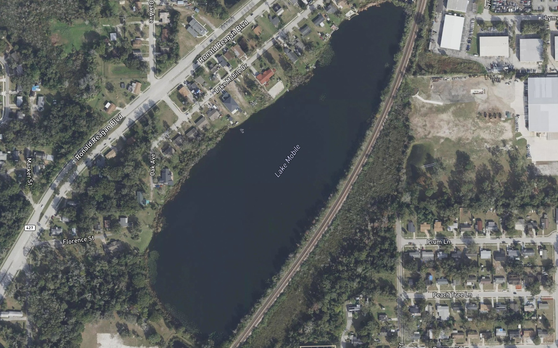Satellite map of the Lake Mobile