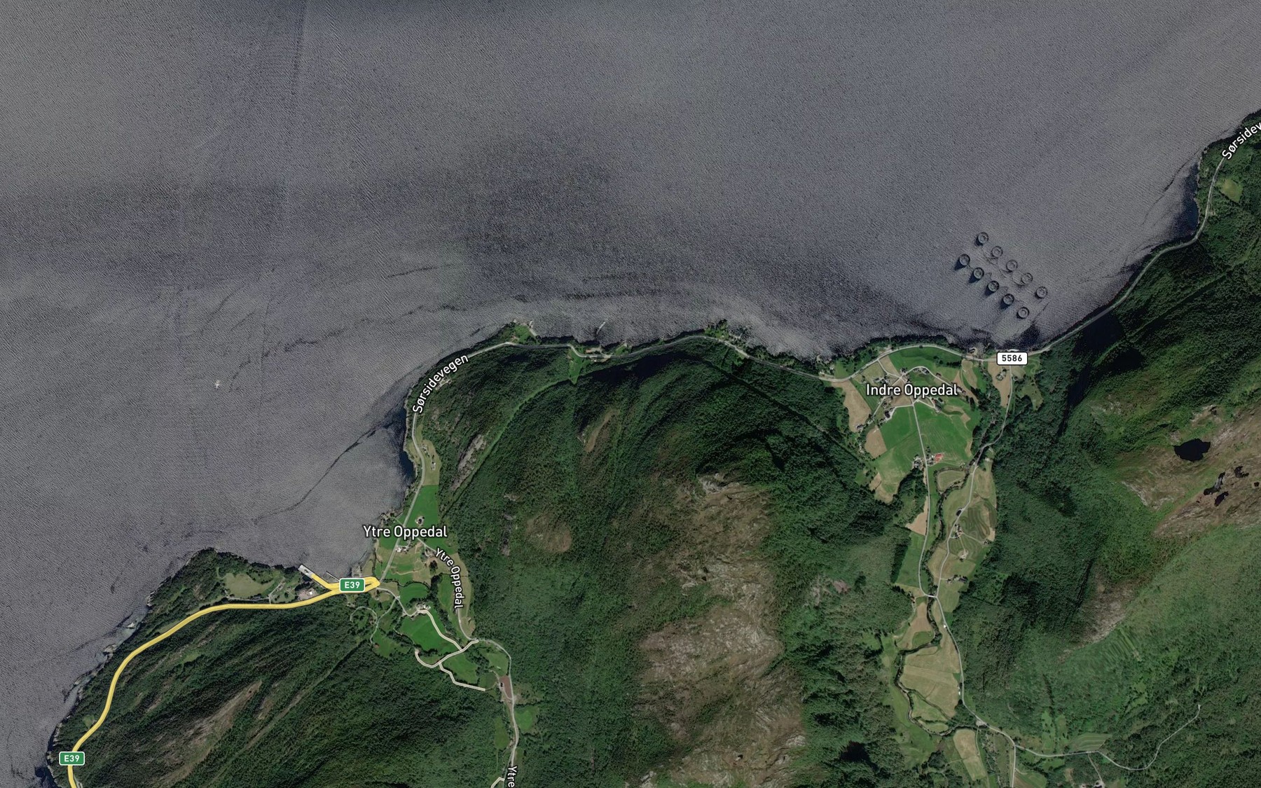 Satellite map of the Merkesgrova