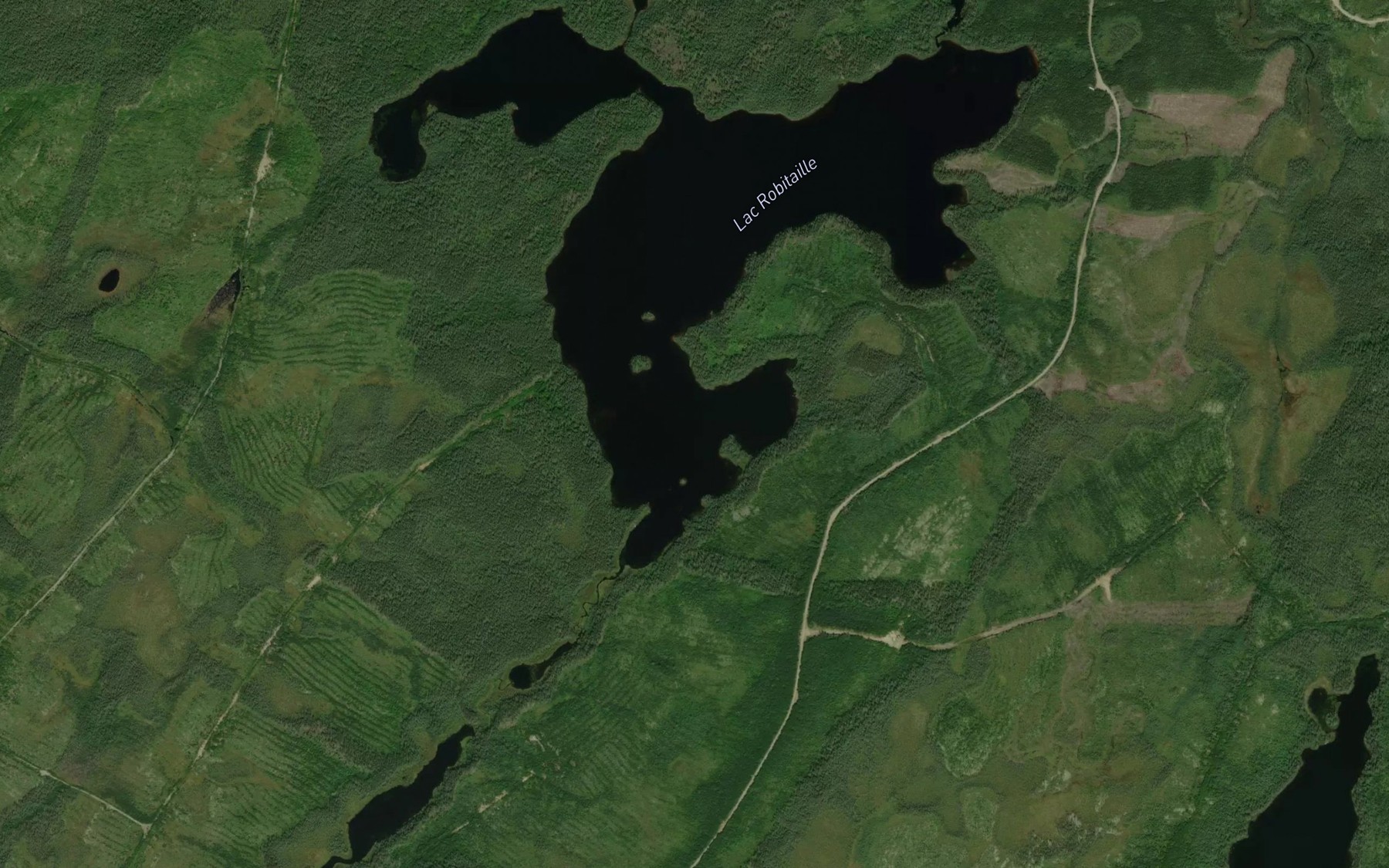 Satellite map of the Lac Robitaille