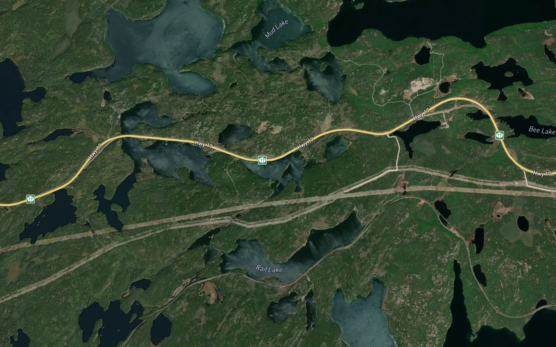 Satellite map of the Earngey Lake