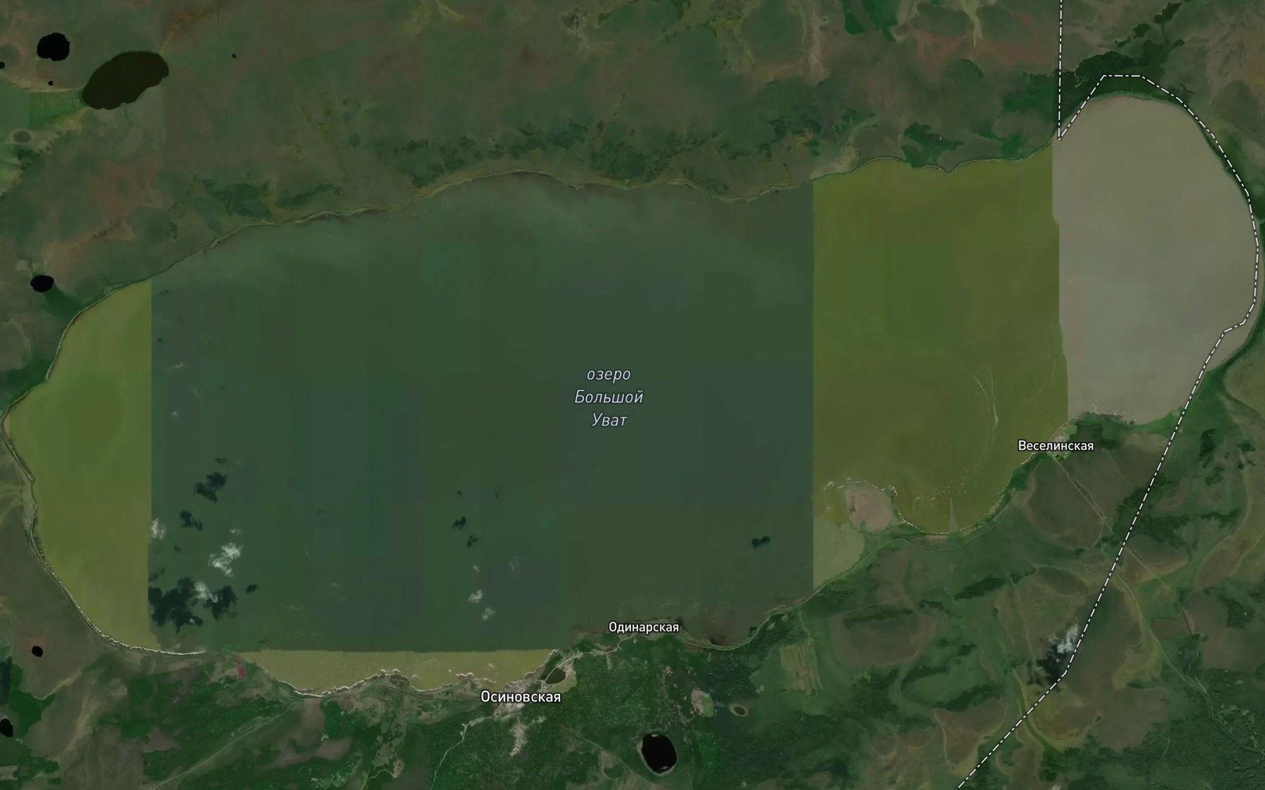 Satellite map of the Ozero Bol'shoy Uvat
