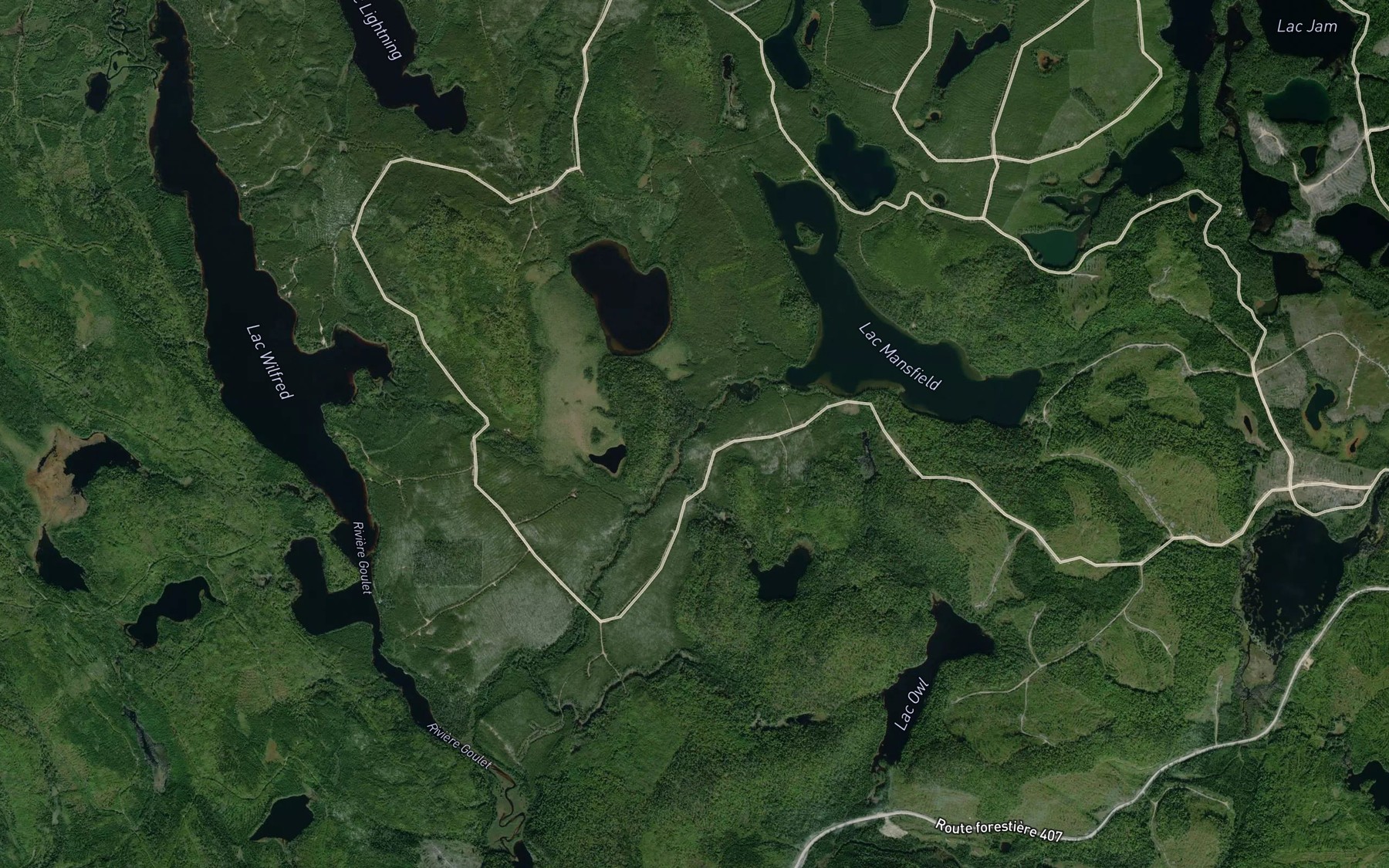 Satellite map of the Lac Nertz