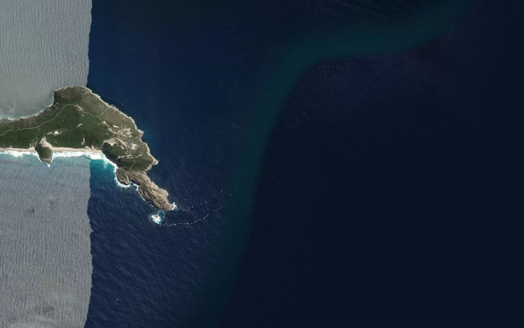 Satellite map of the West Shoal