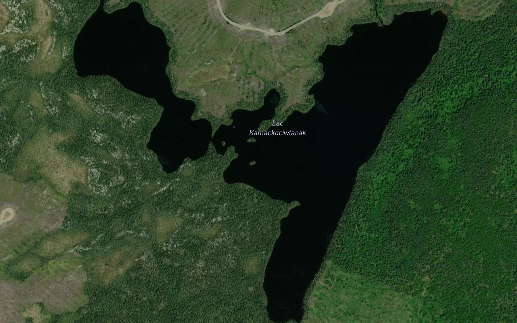 Satellite map of the Lac Kamackociwtanak