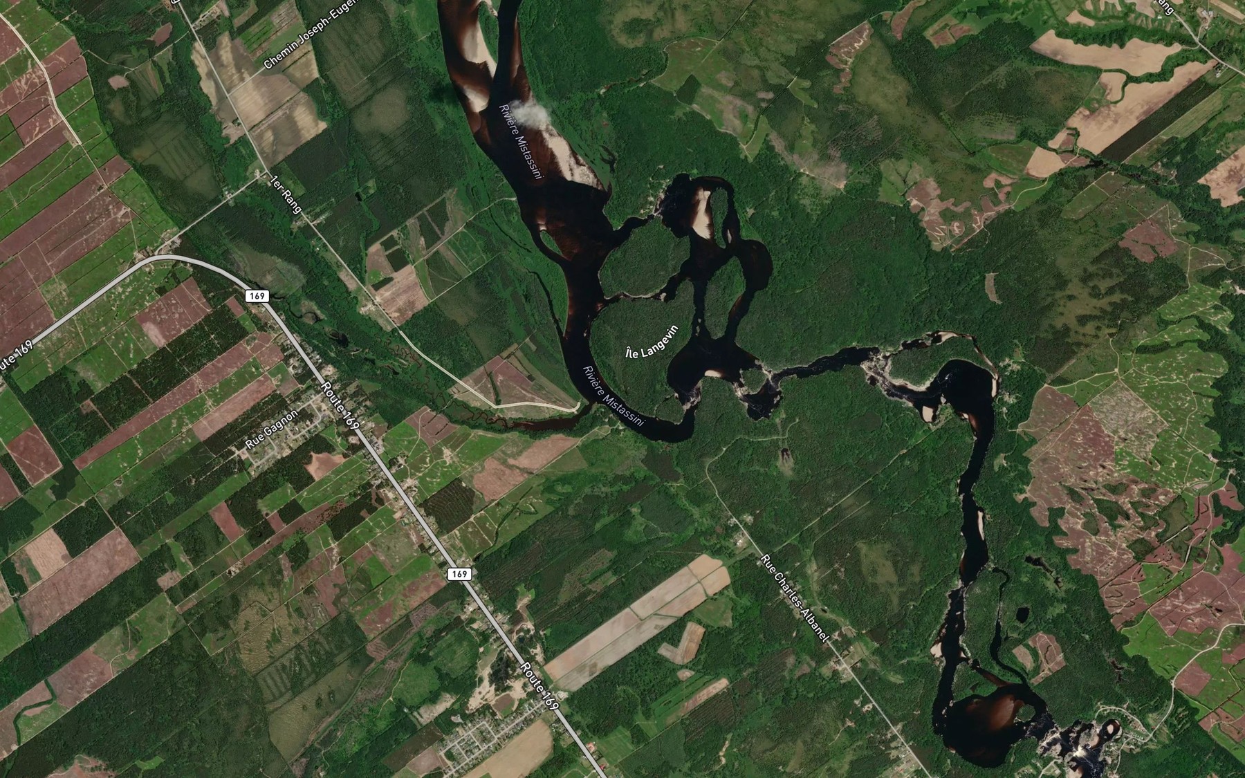 Satellite map of the Cours d'eau du Premier Rang