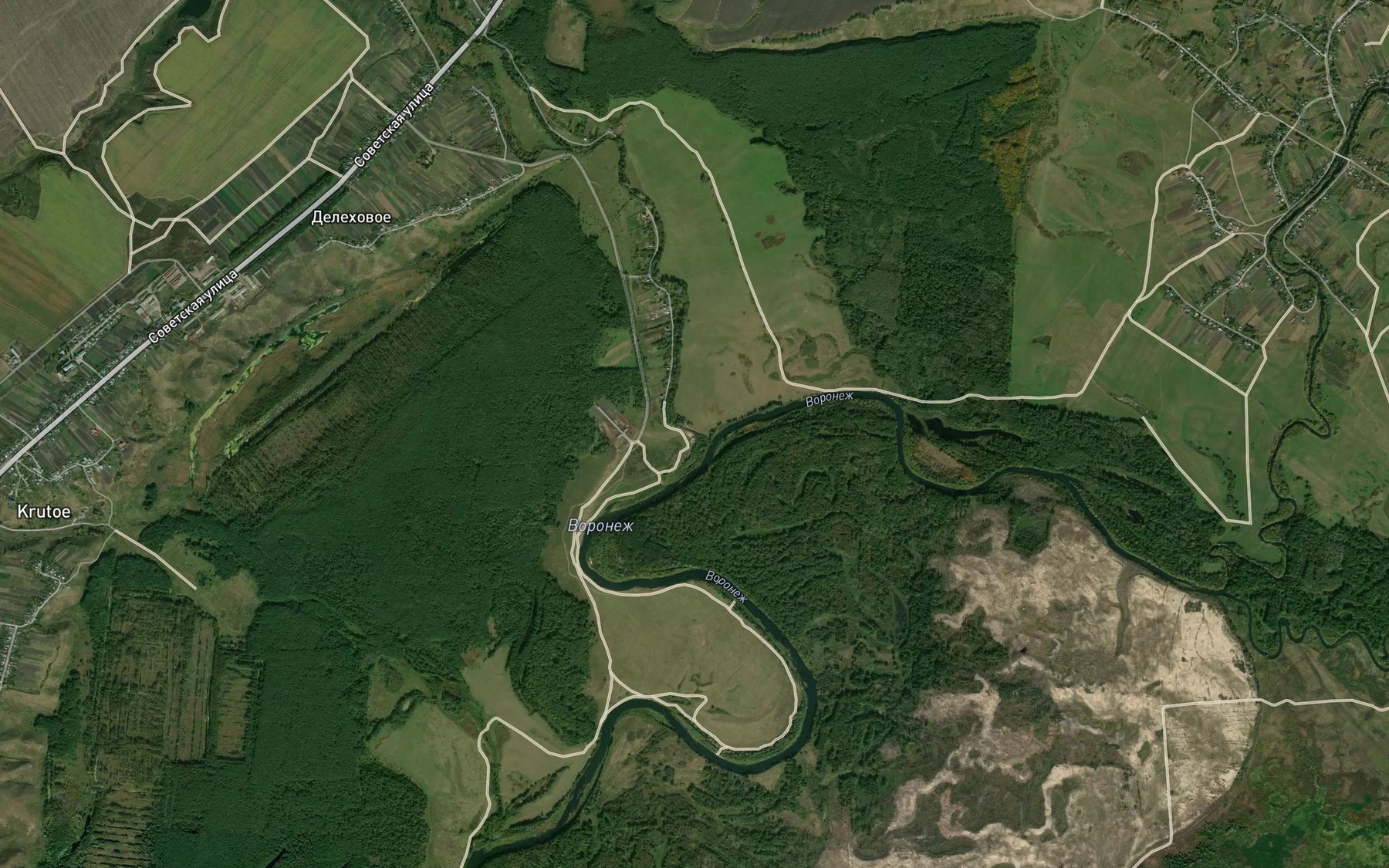 Satellite map of the Delekhovka