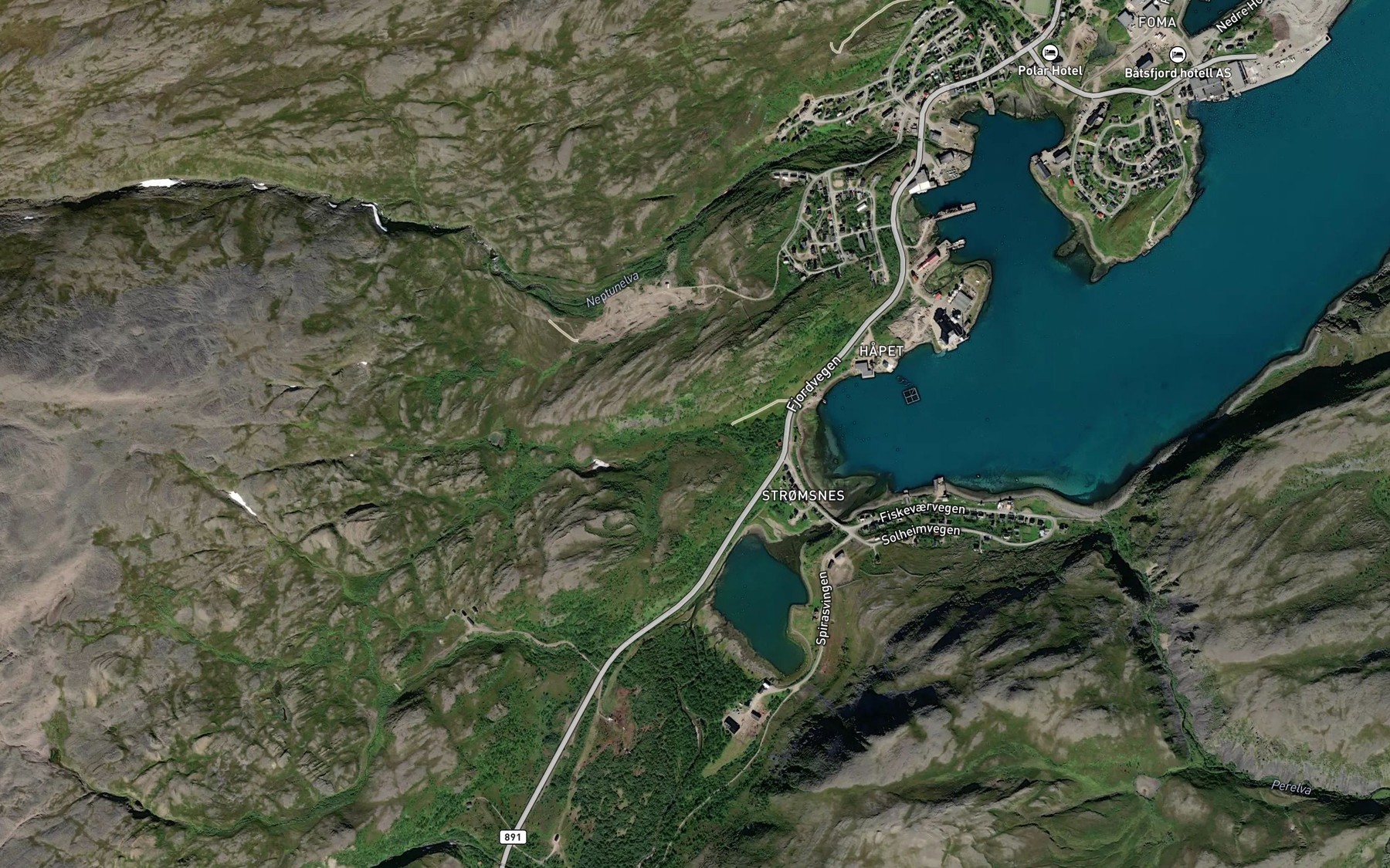 Satellite map of the Marielva