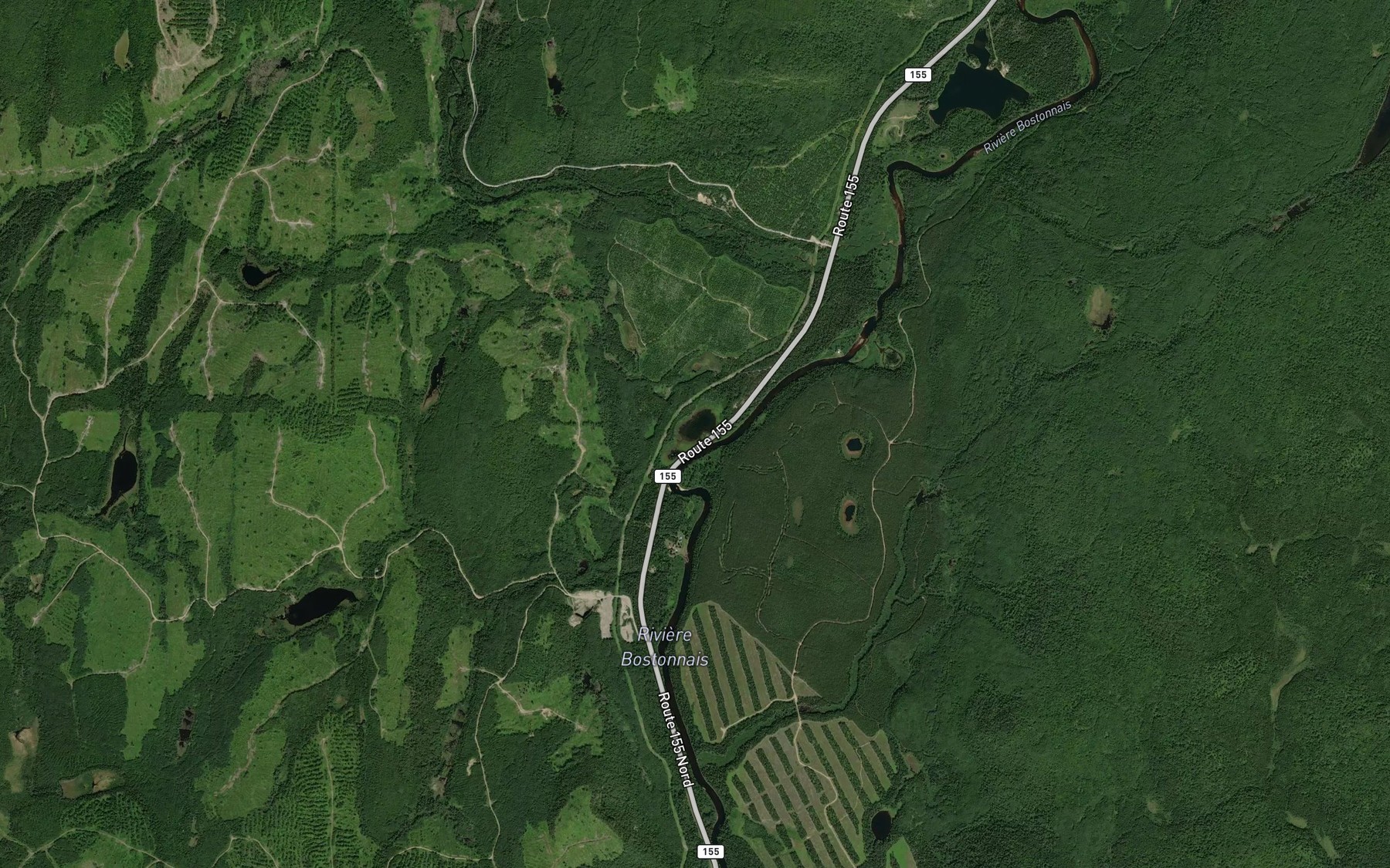 Satellite map of the Lac du Camp Vert