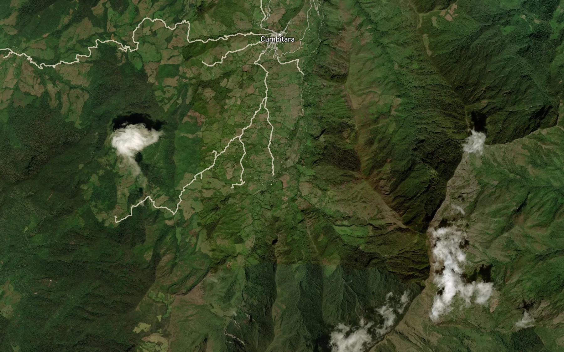 Satellite map of the Quebrada El Balso