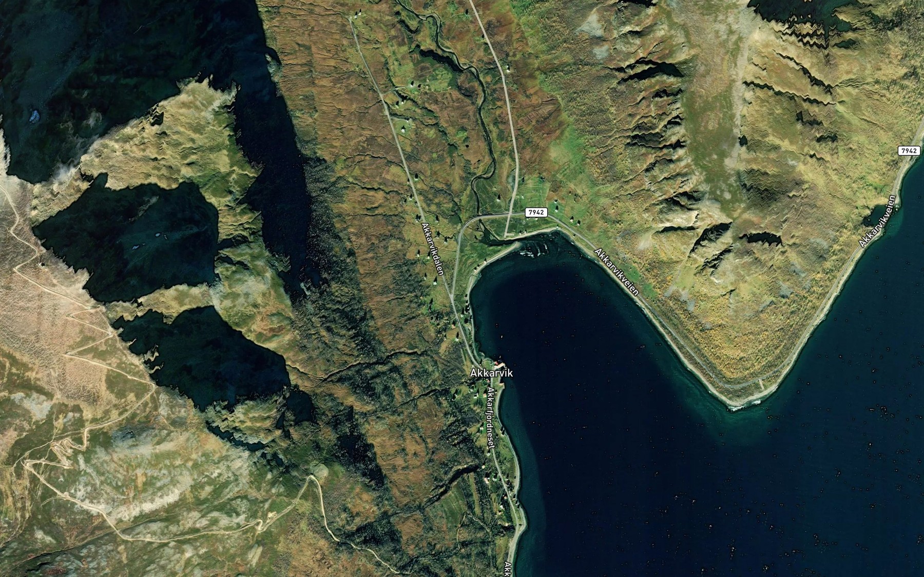 Satellite map of the Krikelva