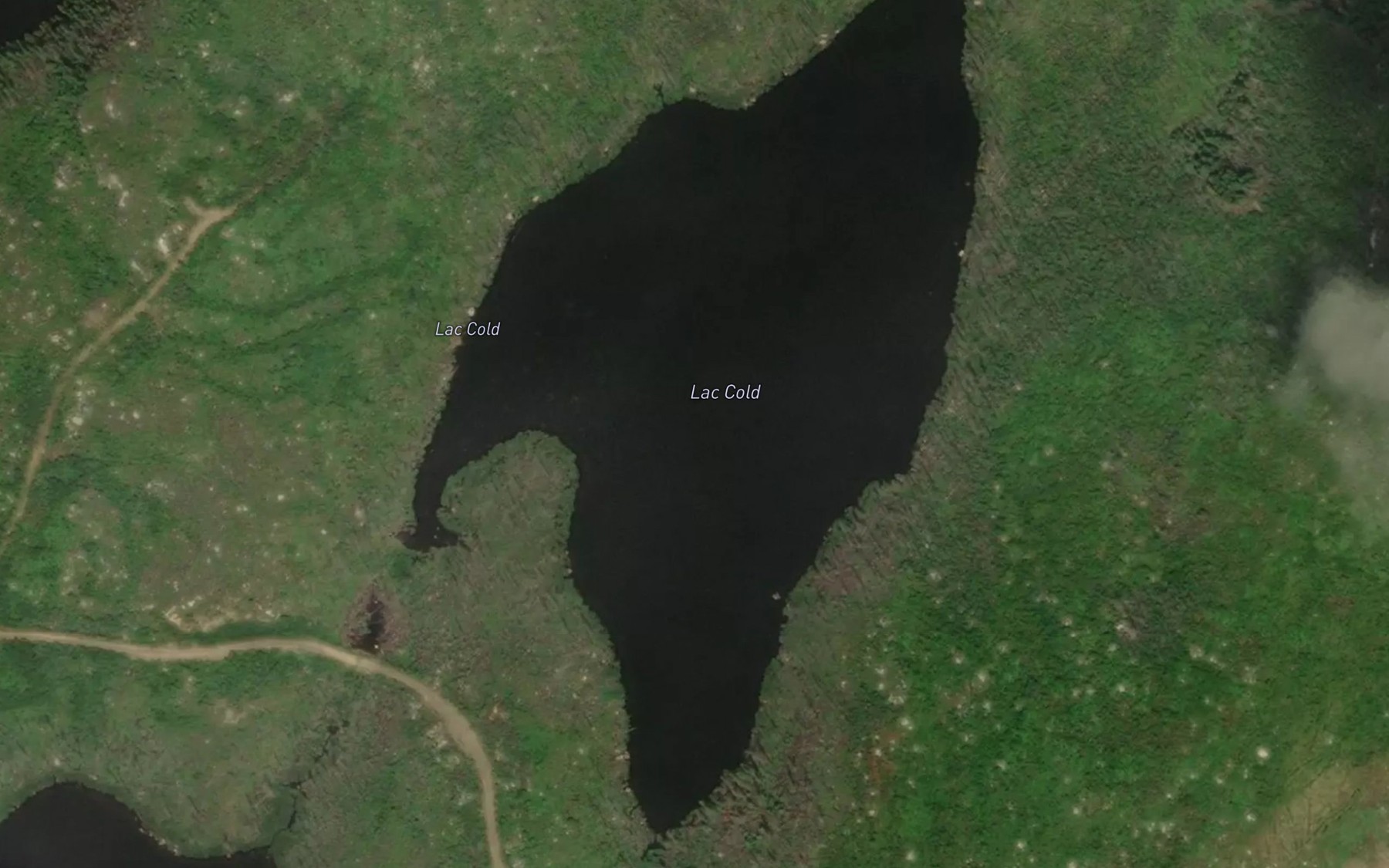Satellite map of the Lac Cold