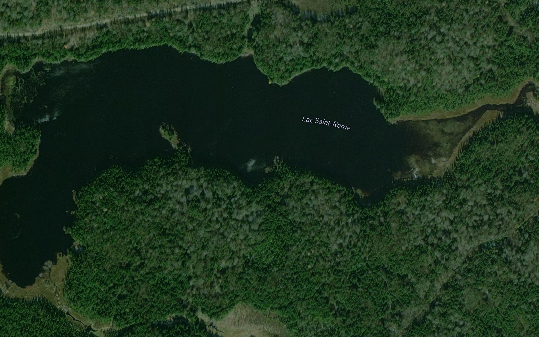 Satellite map of the Lac Saint-Rome
