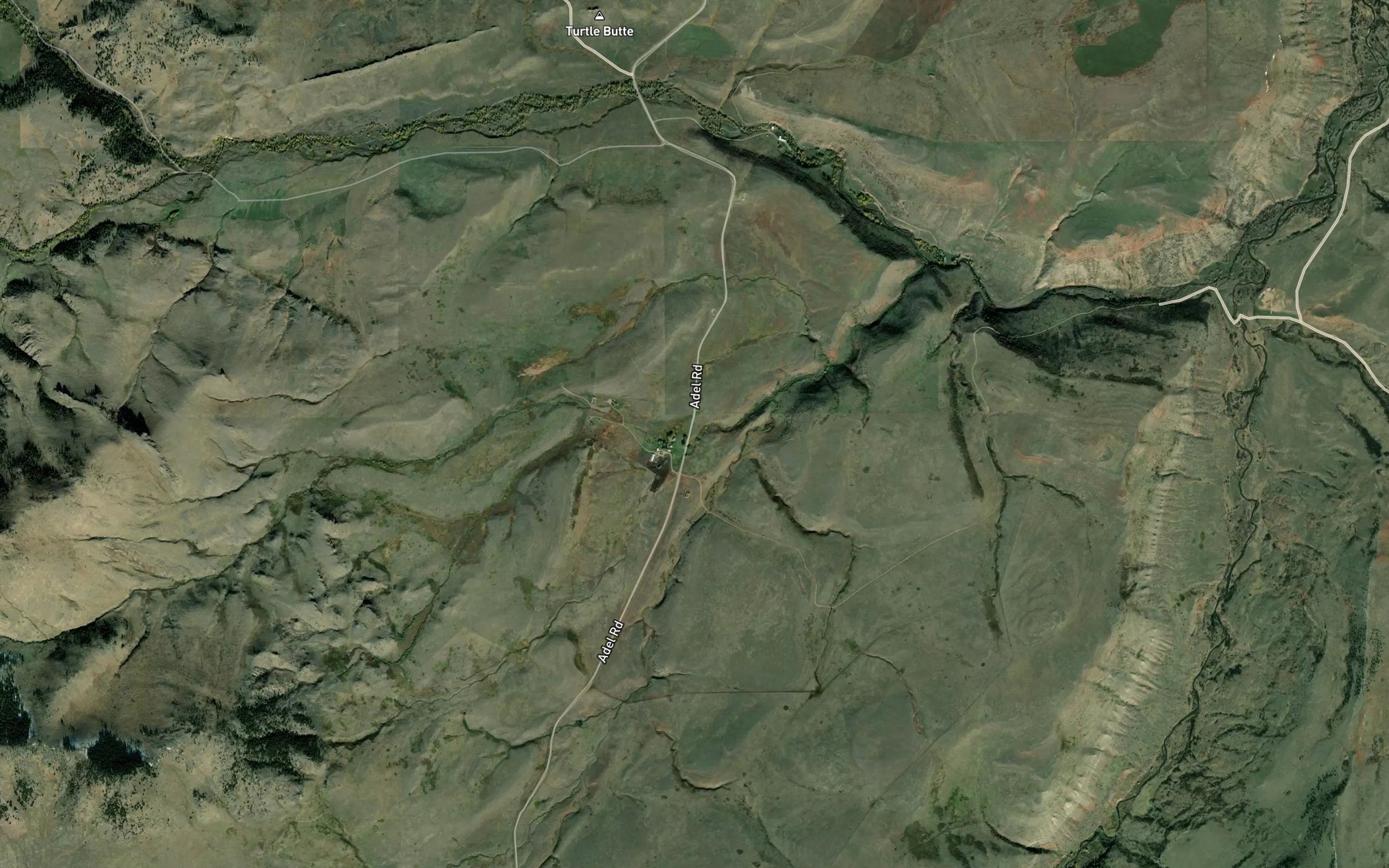 Satellite map of the Spring Creek