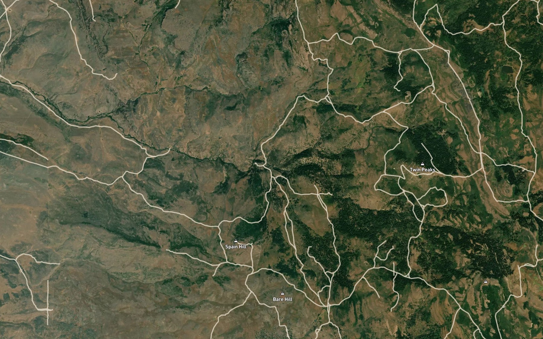 Satellite map of the Cold Spring Creek