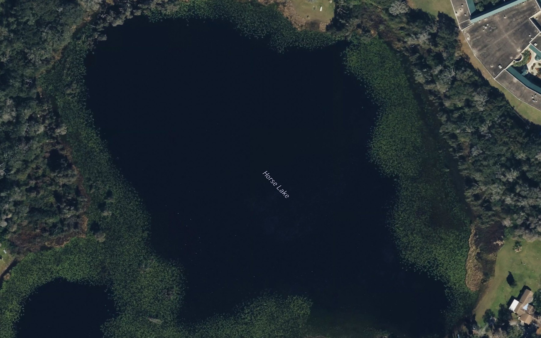 Satellite map of the Horse Lake