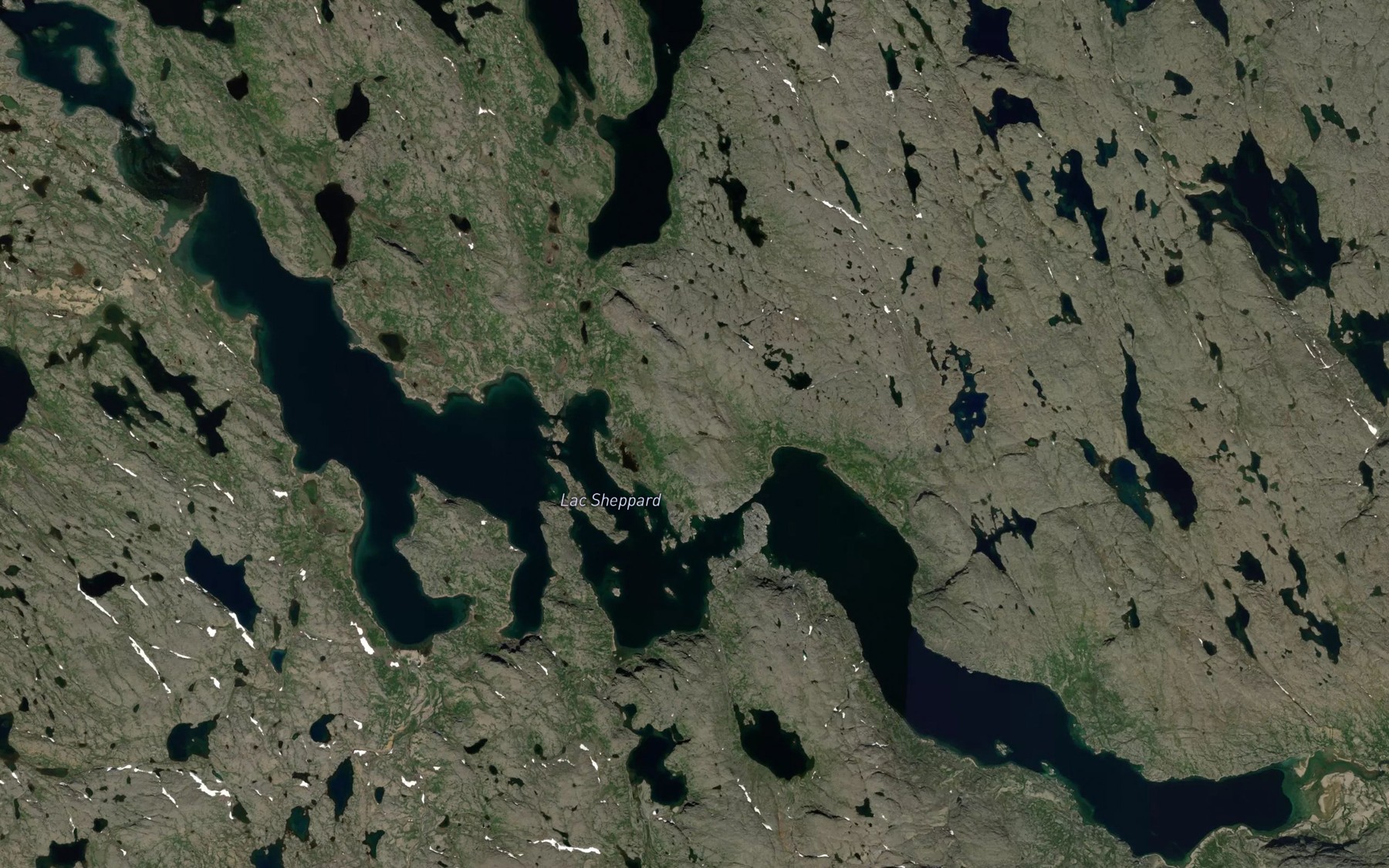 Satellite map of the Lac Sheppard