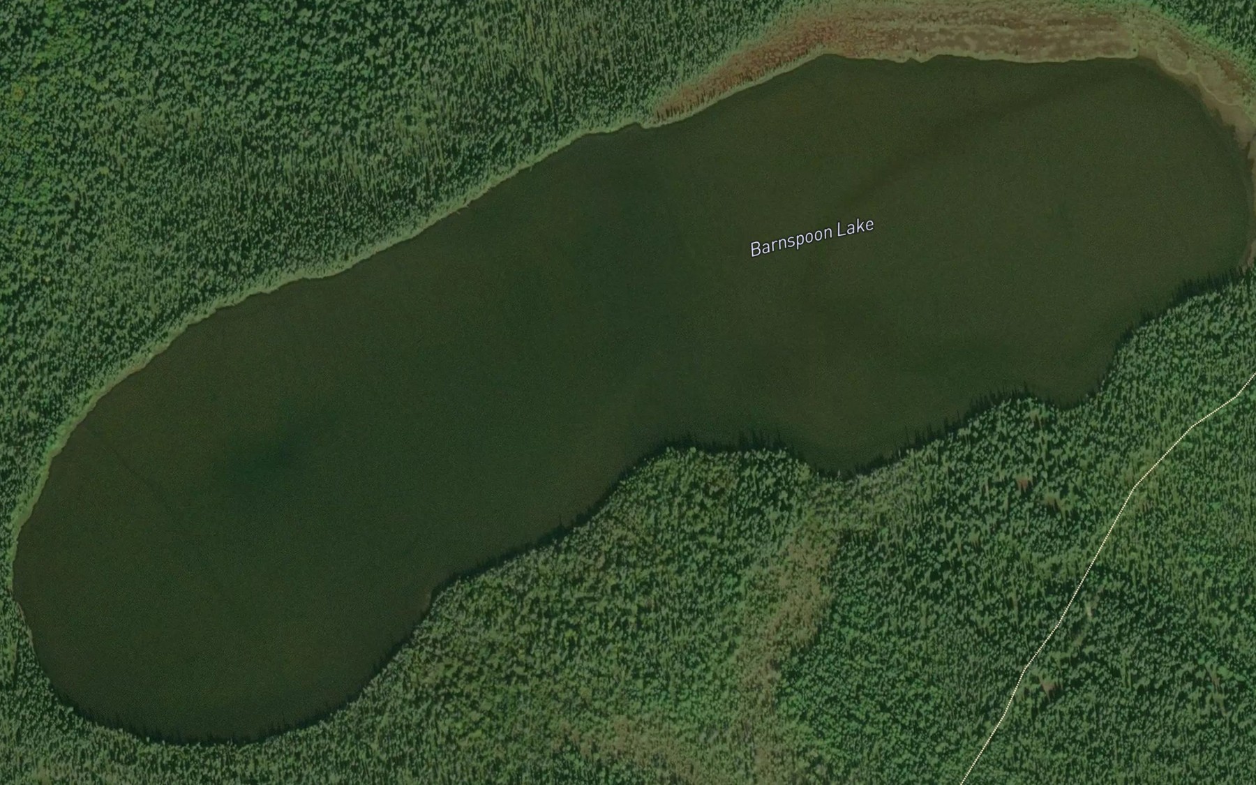 Satellite map of the Barnspoon Lake