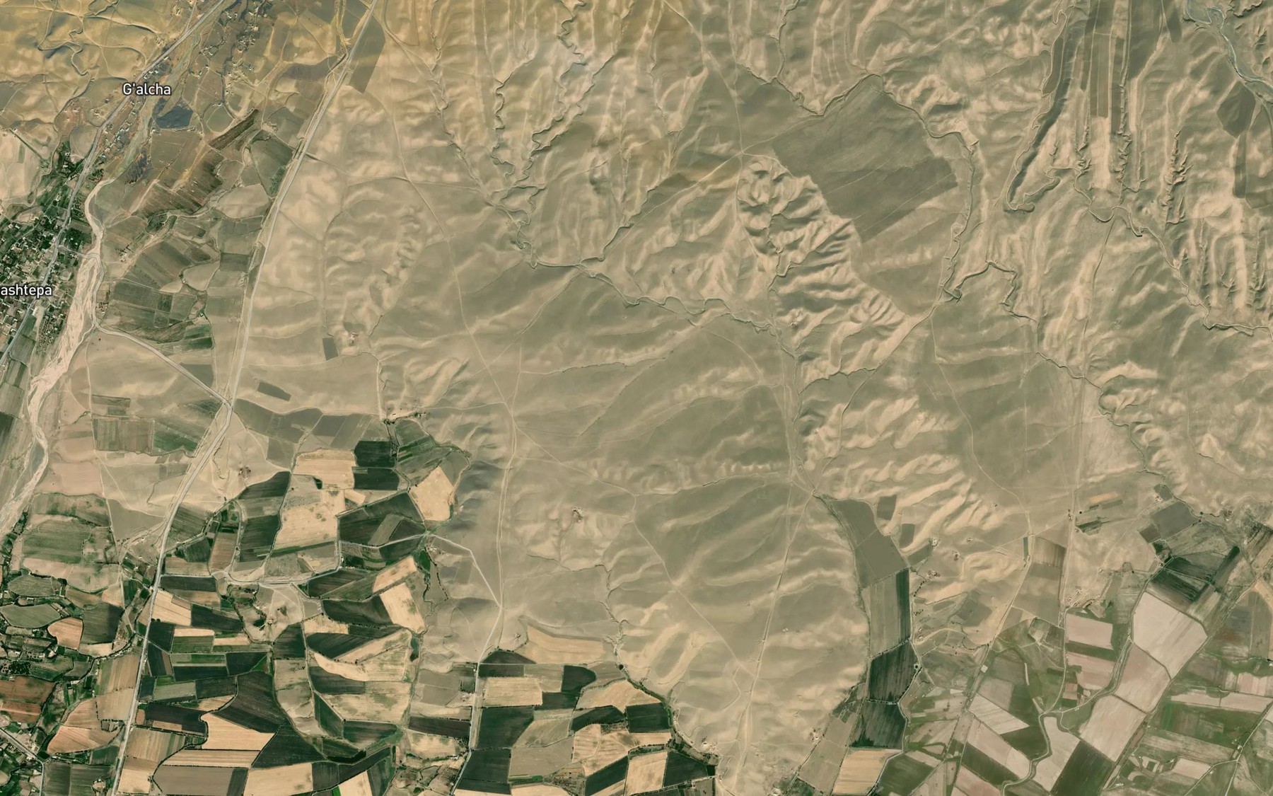Satellite map of the Koksaroy Suv Ombori
