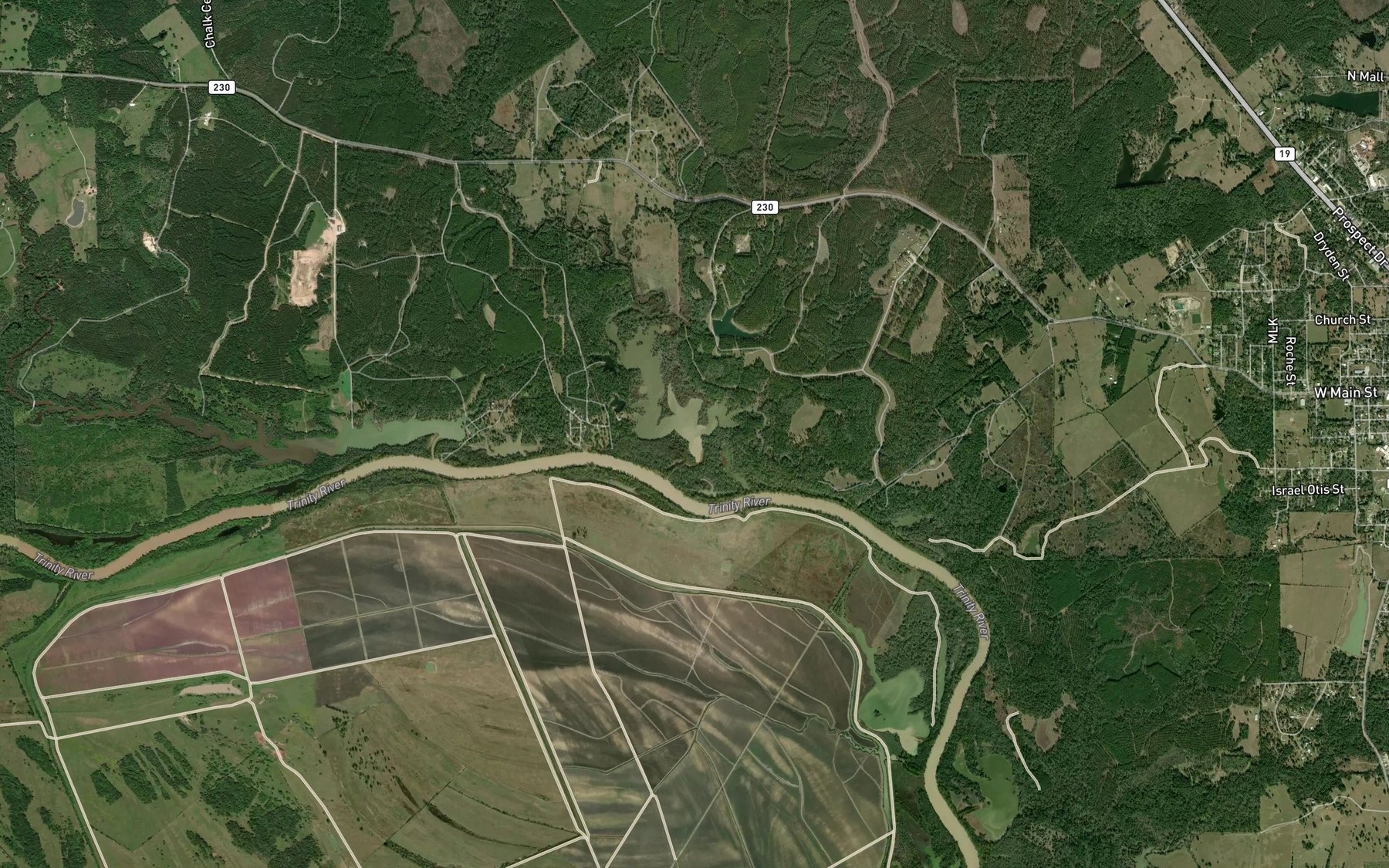 Satellite map of the Turner Creek