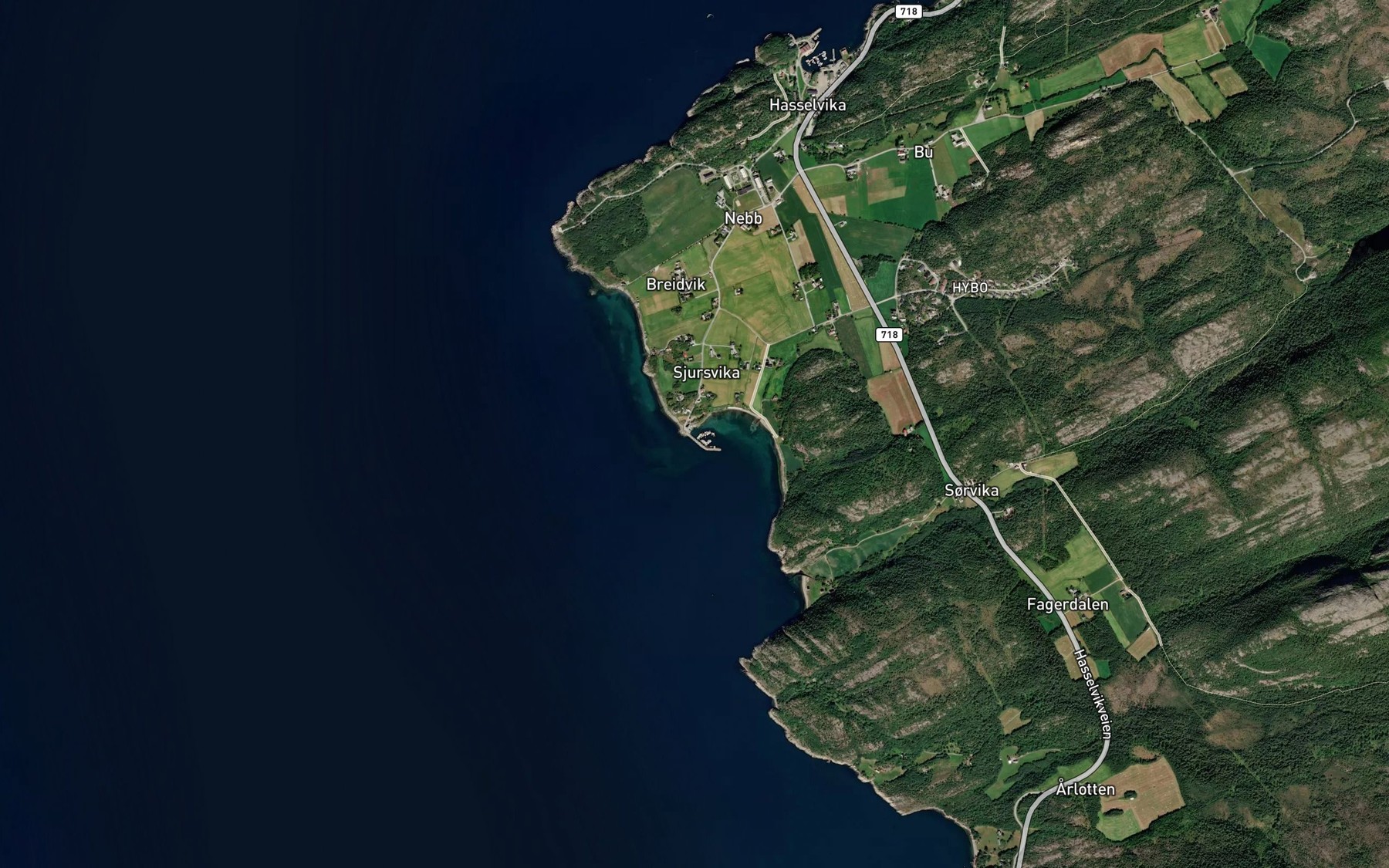 Satellite map of the Vorpvika