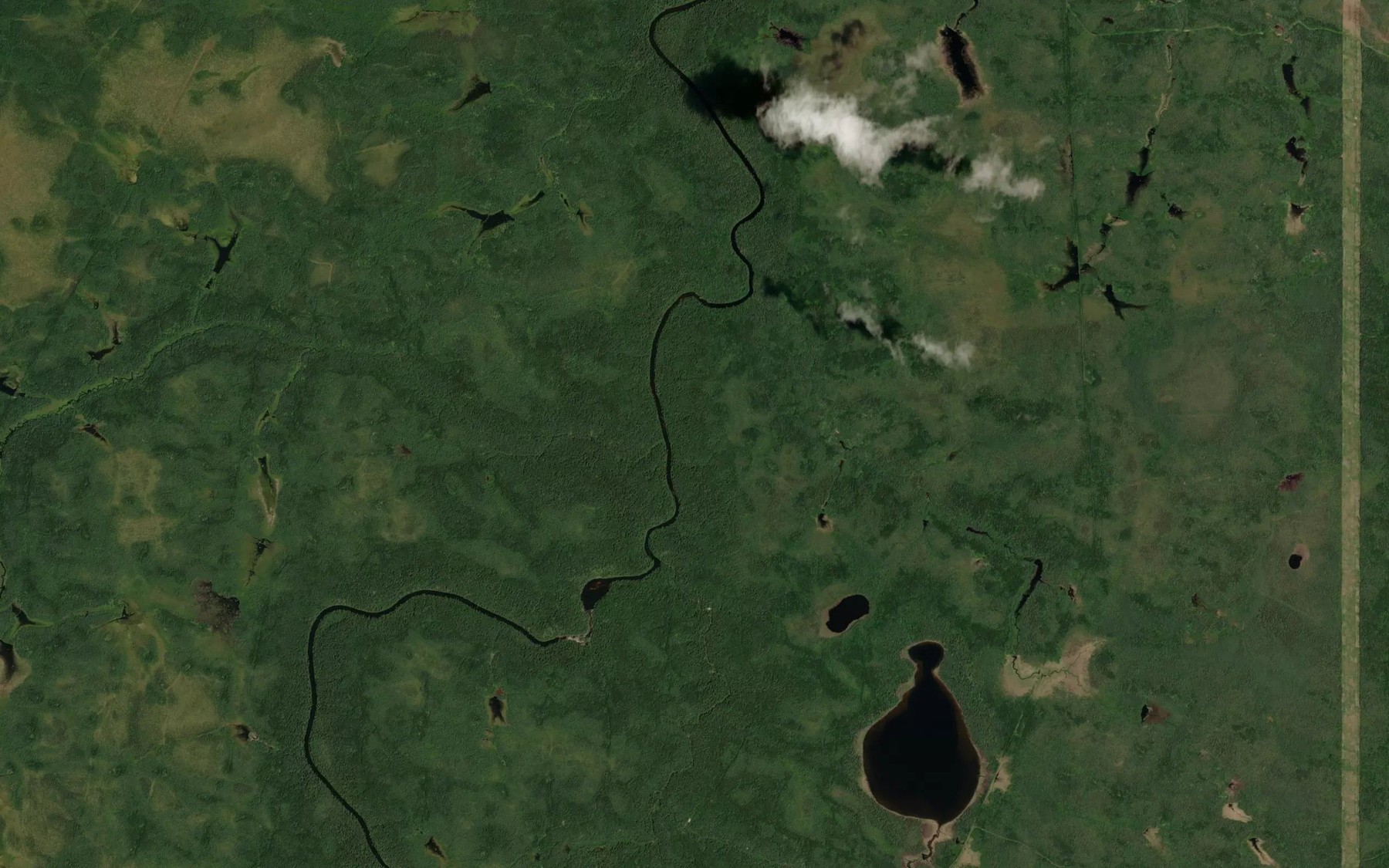 Satellite map of the Sheriff Creek