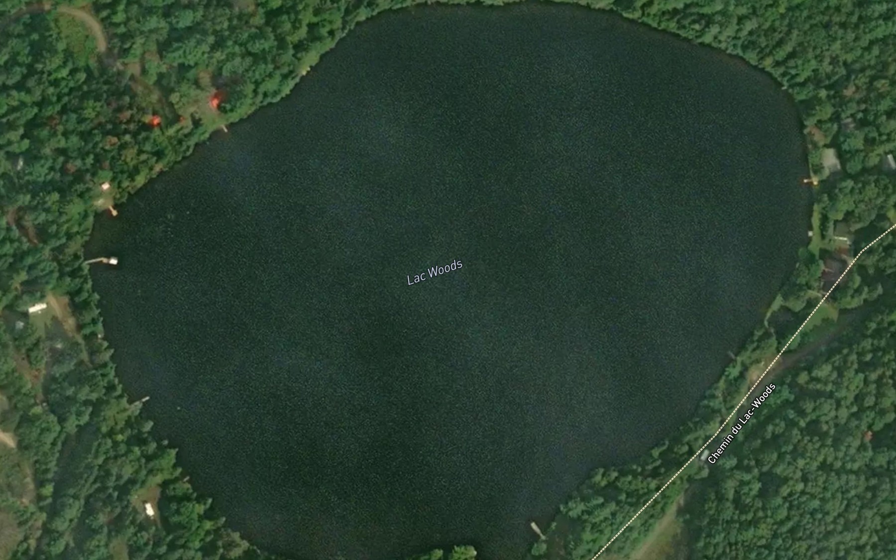 Satellite map of the Lac Woods