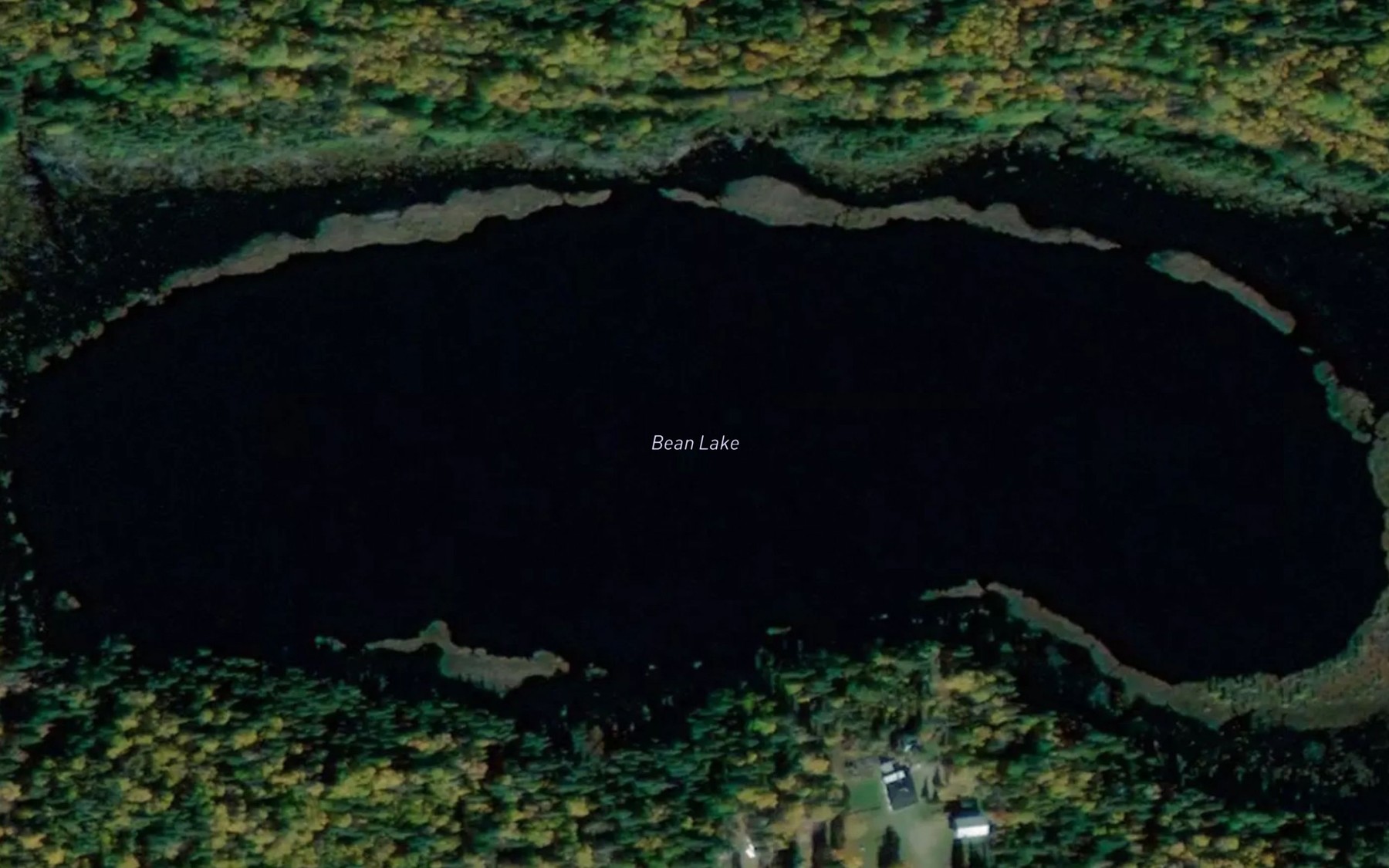 Satellite map of the Bean Lake