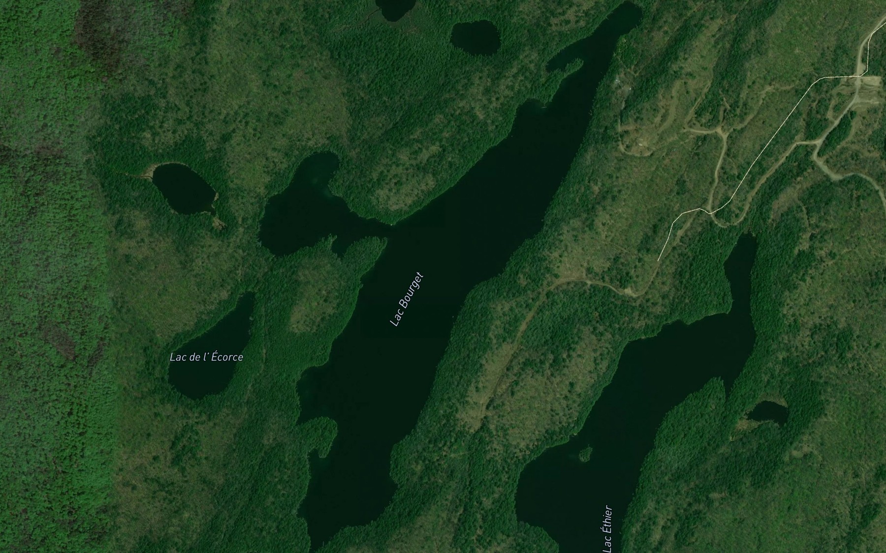 Satellite map of the Lac Bourget