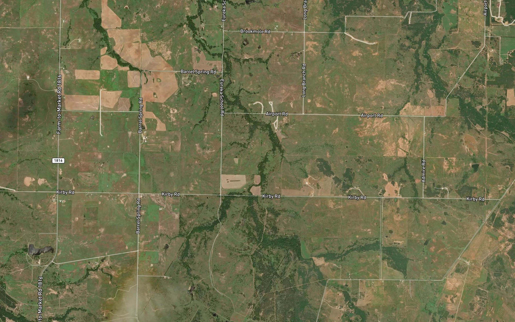 Satellite map of the Barrel Springs