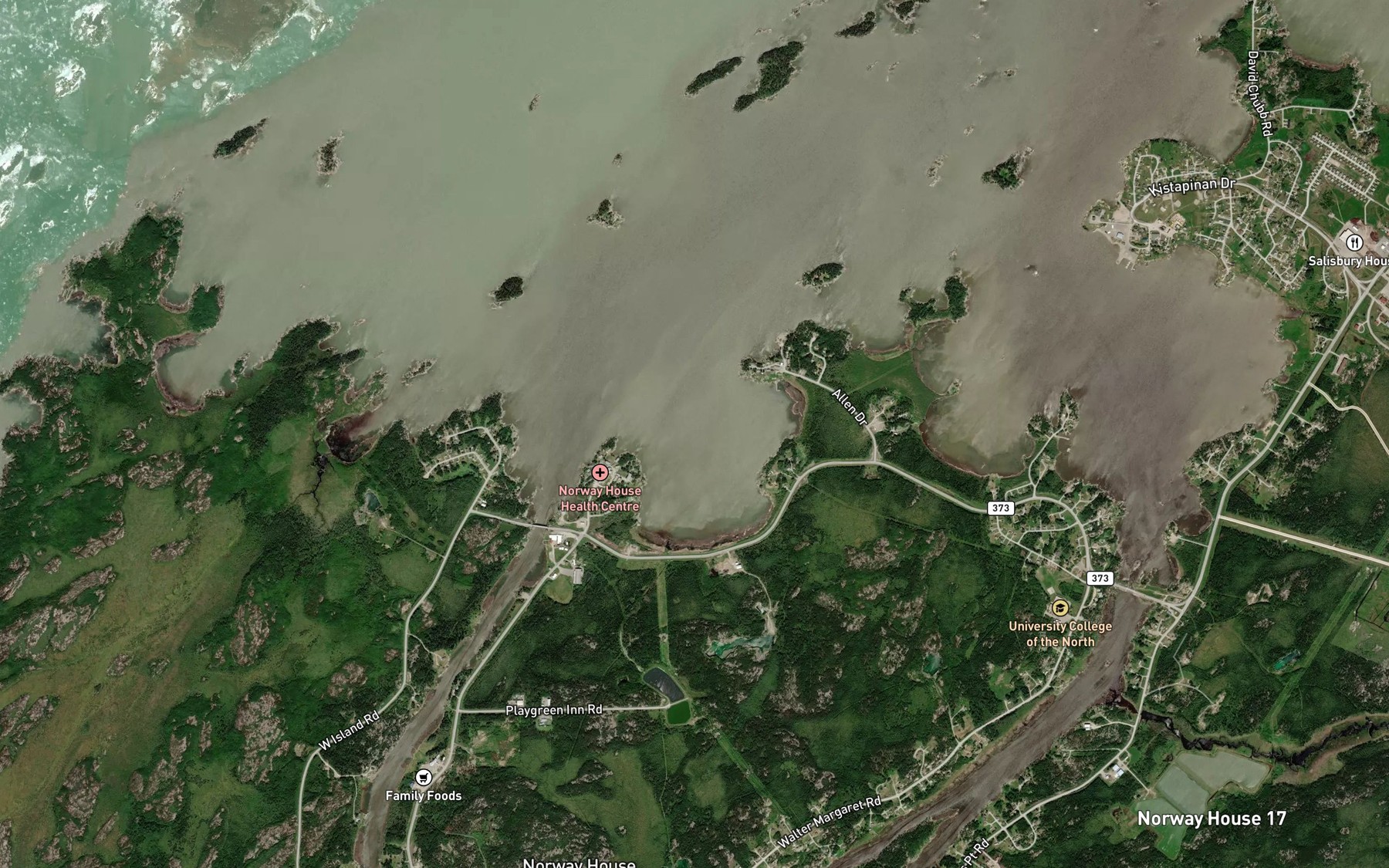 Satellite map of the Robertson Bay