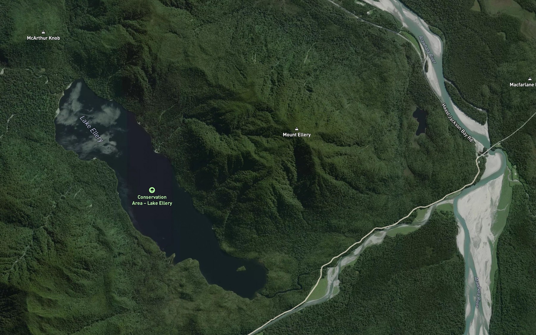 Satellite map of the Bungle Brook