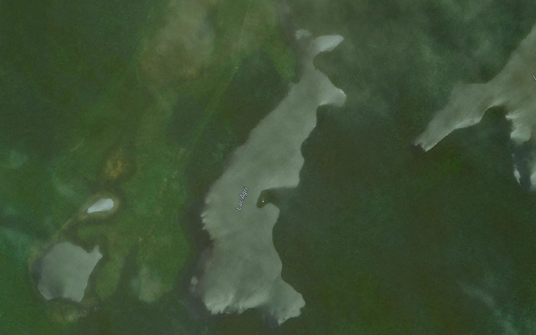Satellite map of the Lac Agri