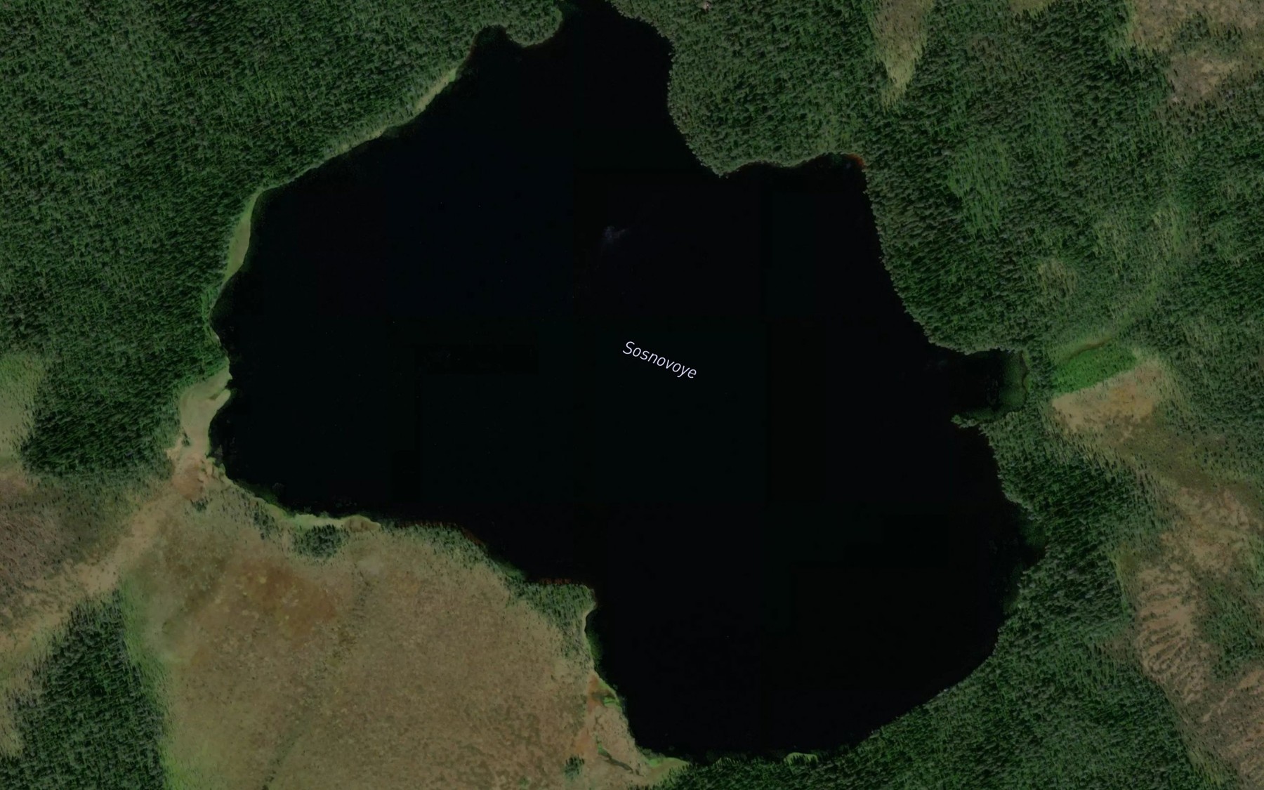 Satellite map of the Ozero Sosnovoye