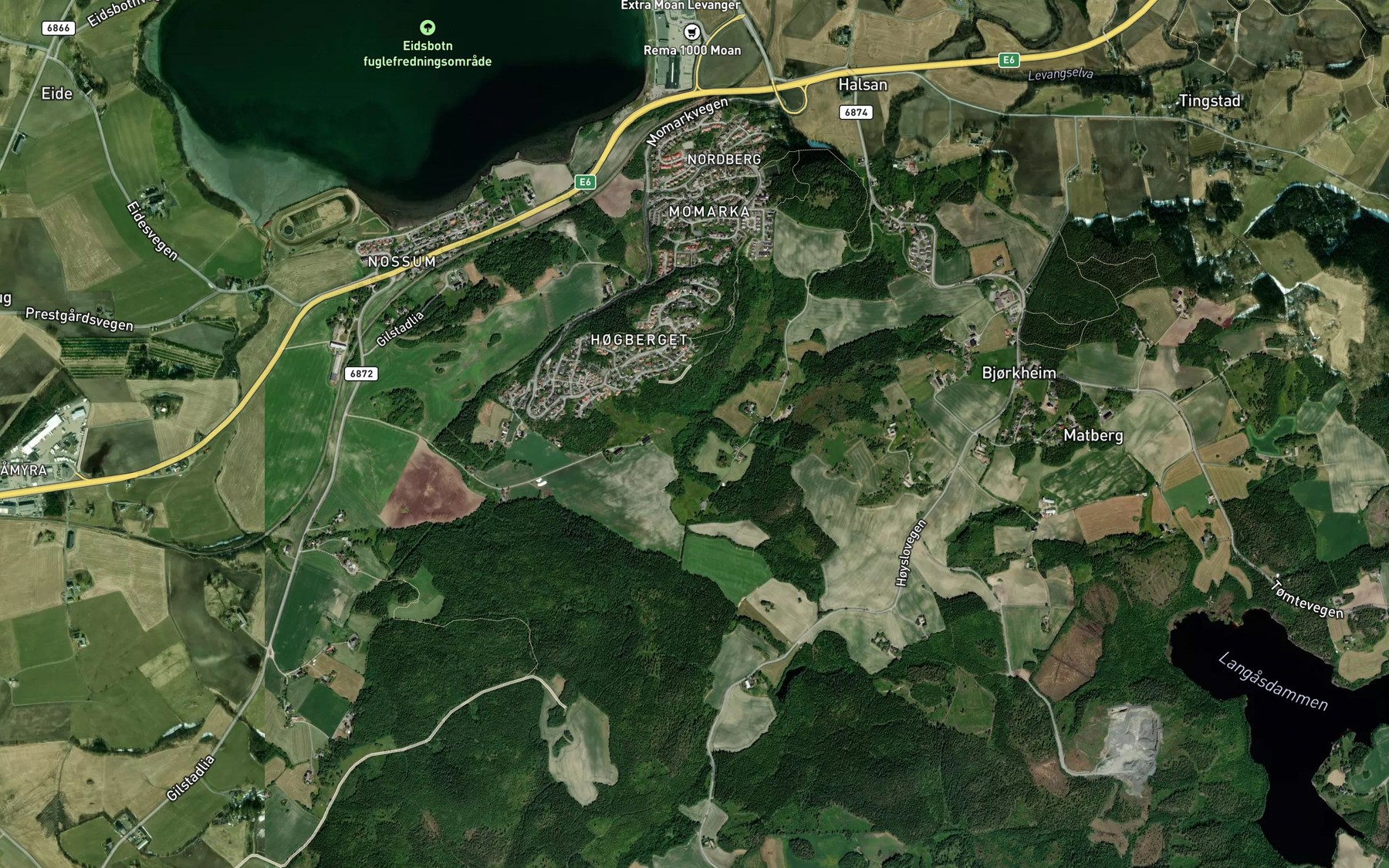 Satellite map of the Koiabekken